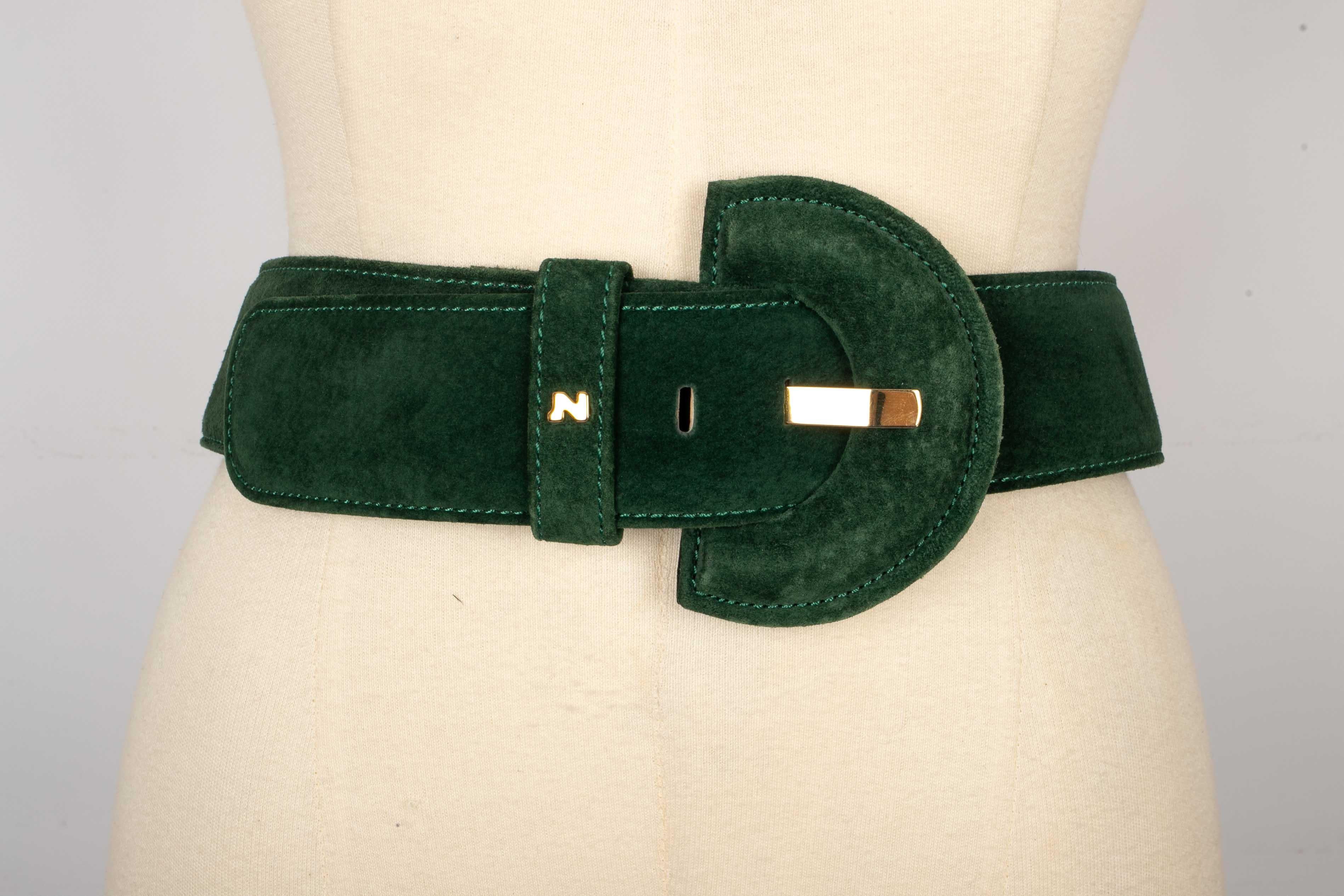 NINA RICCI Grüner Vintage-Gürtel im Angebot 3