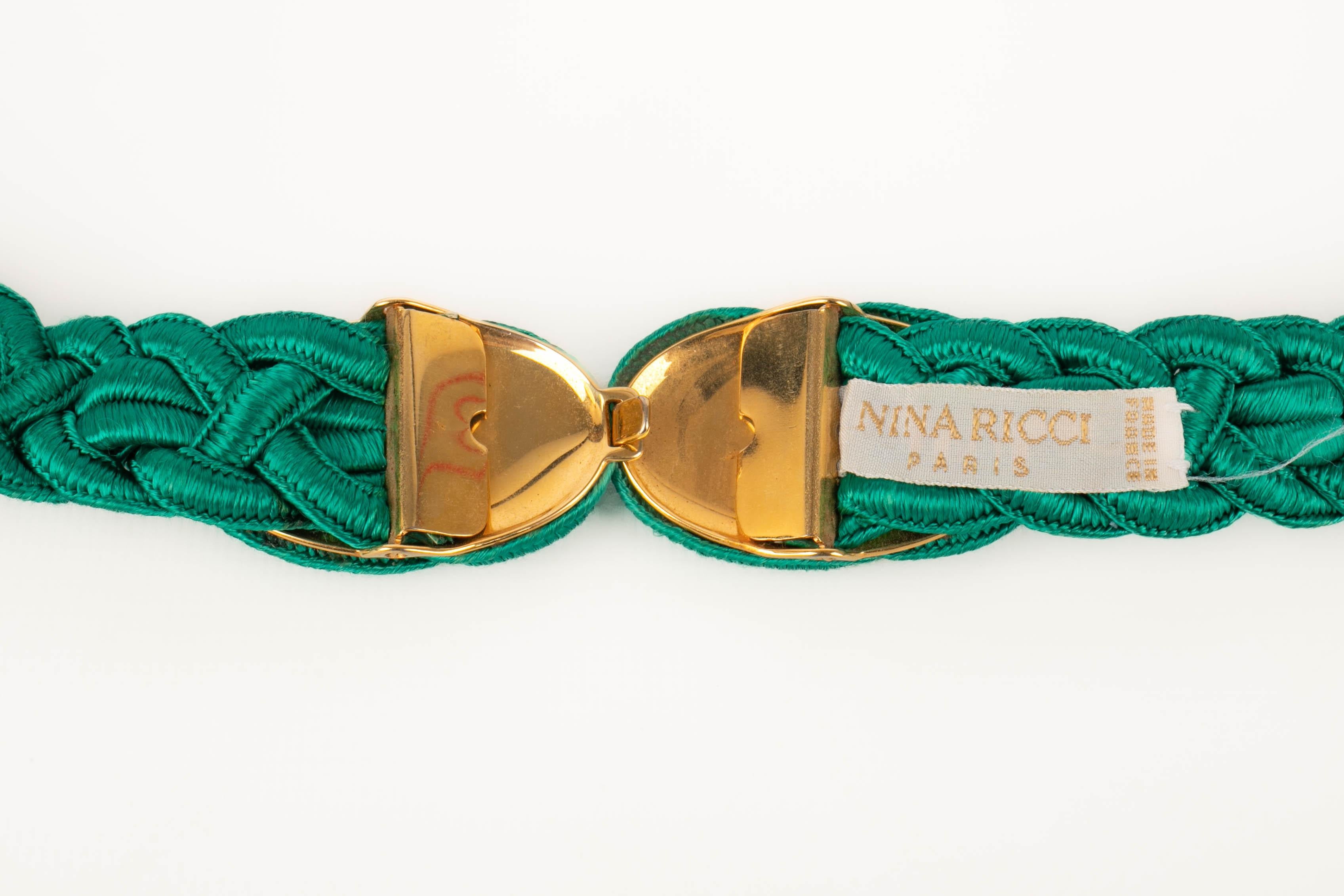 Nina Ricci ceinture vintage verte en vente 3