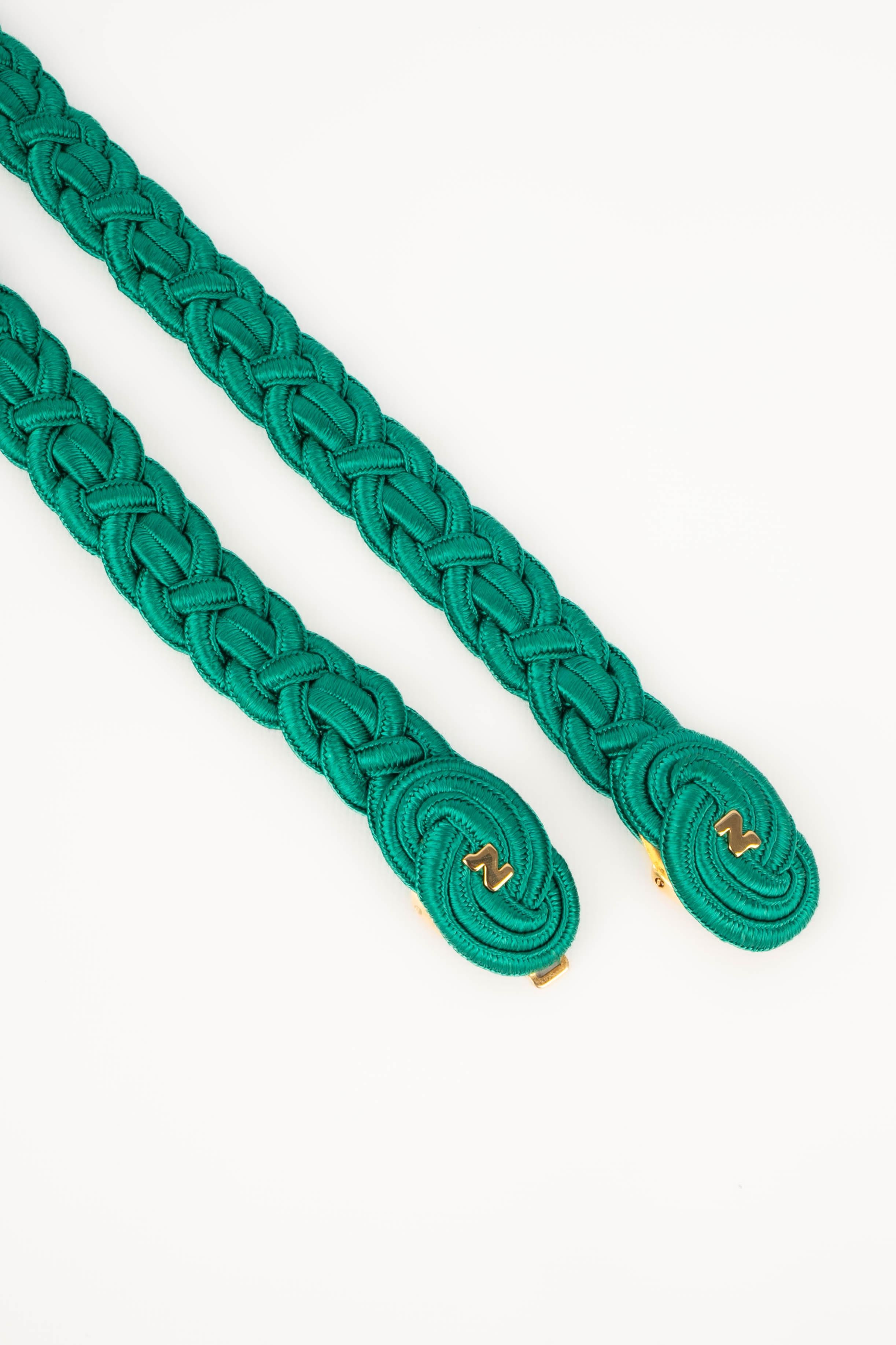 Nina Ricci ceinture vintage verte en vente 4