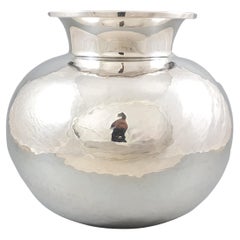 Nina Ricci hammered Sterling Silver vase