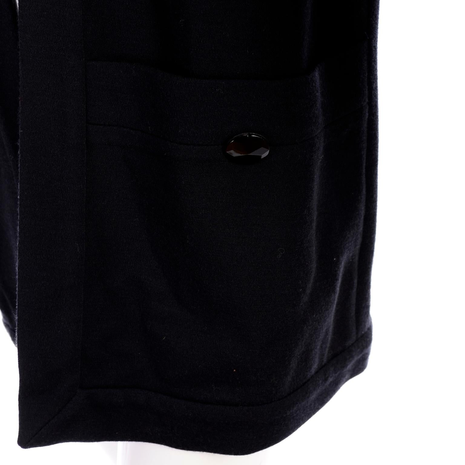 Women's Nina Ricci Haute Boutique Black Evening Cardigan Top With Fringe