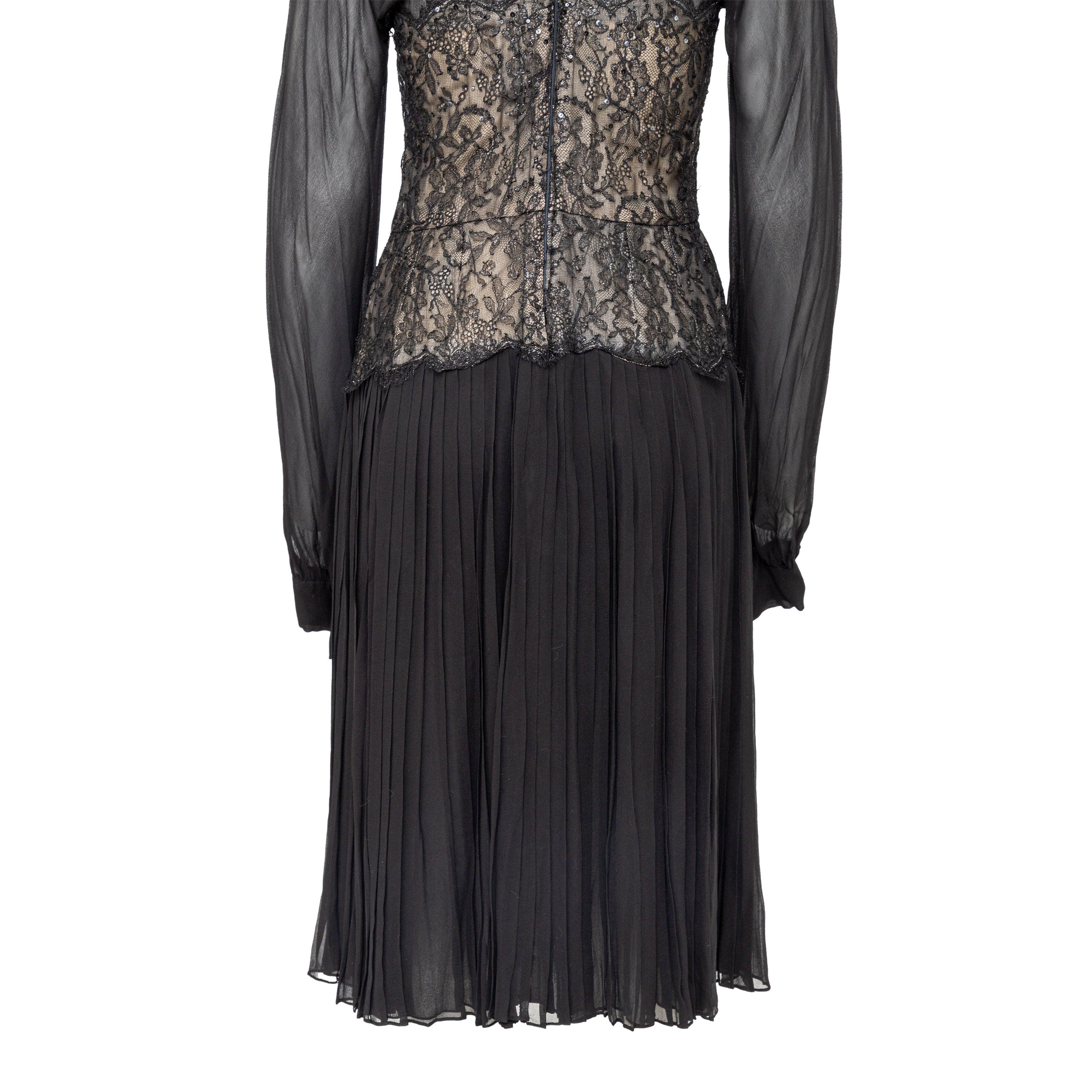 Nina Ricci Haute Boutique Chiffonkleid - 70er Jahre im Zustand „Gut“ im Angebot in Milano, IT