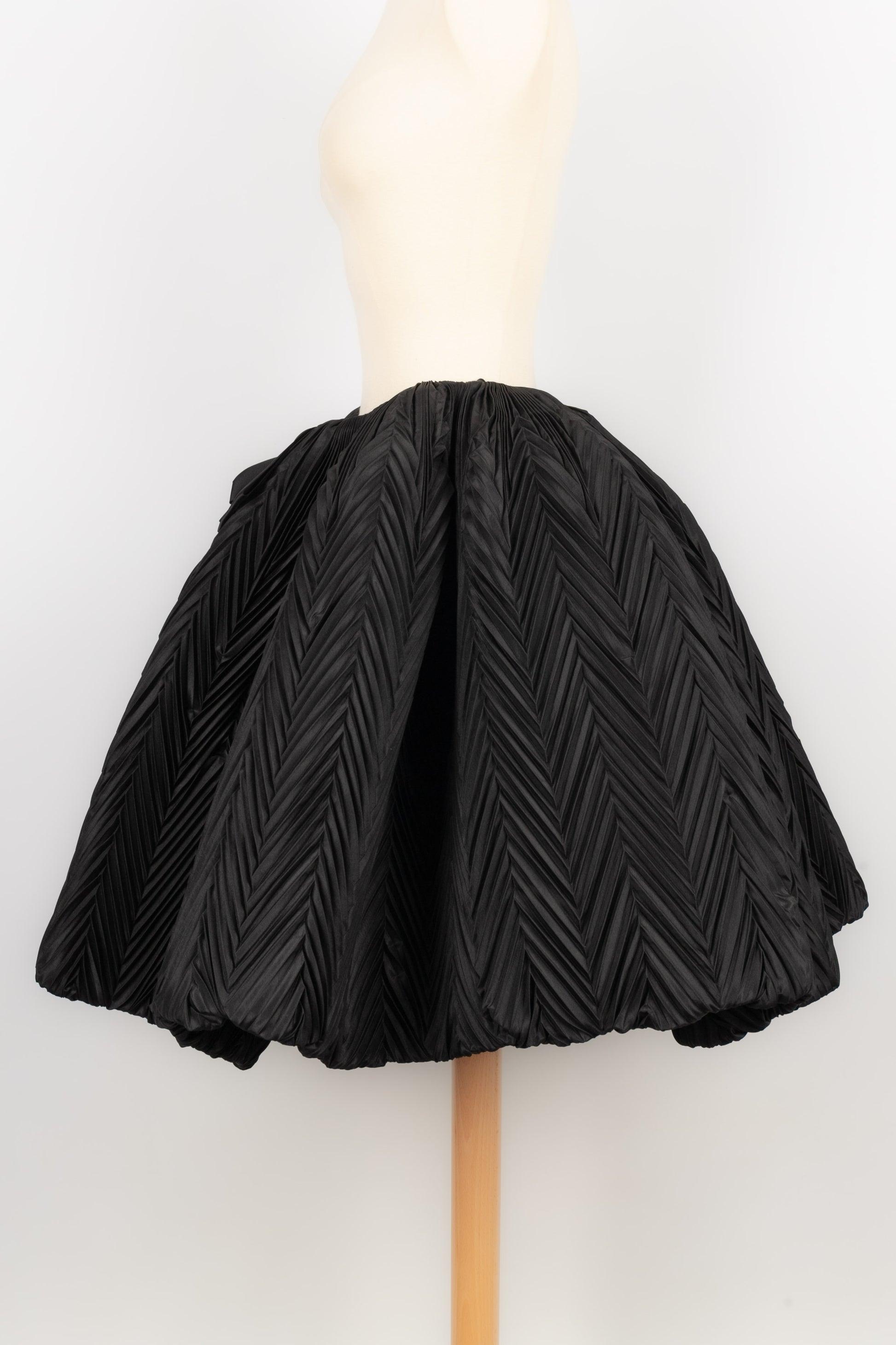 Women's Nina Ricci Haute Couture Circle Skirt Covered with Black Taffeta For Sale