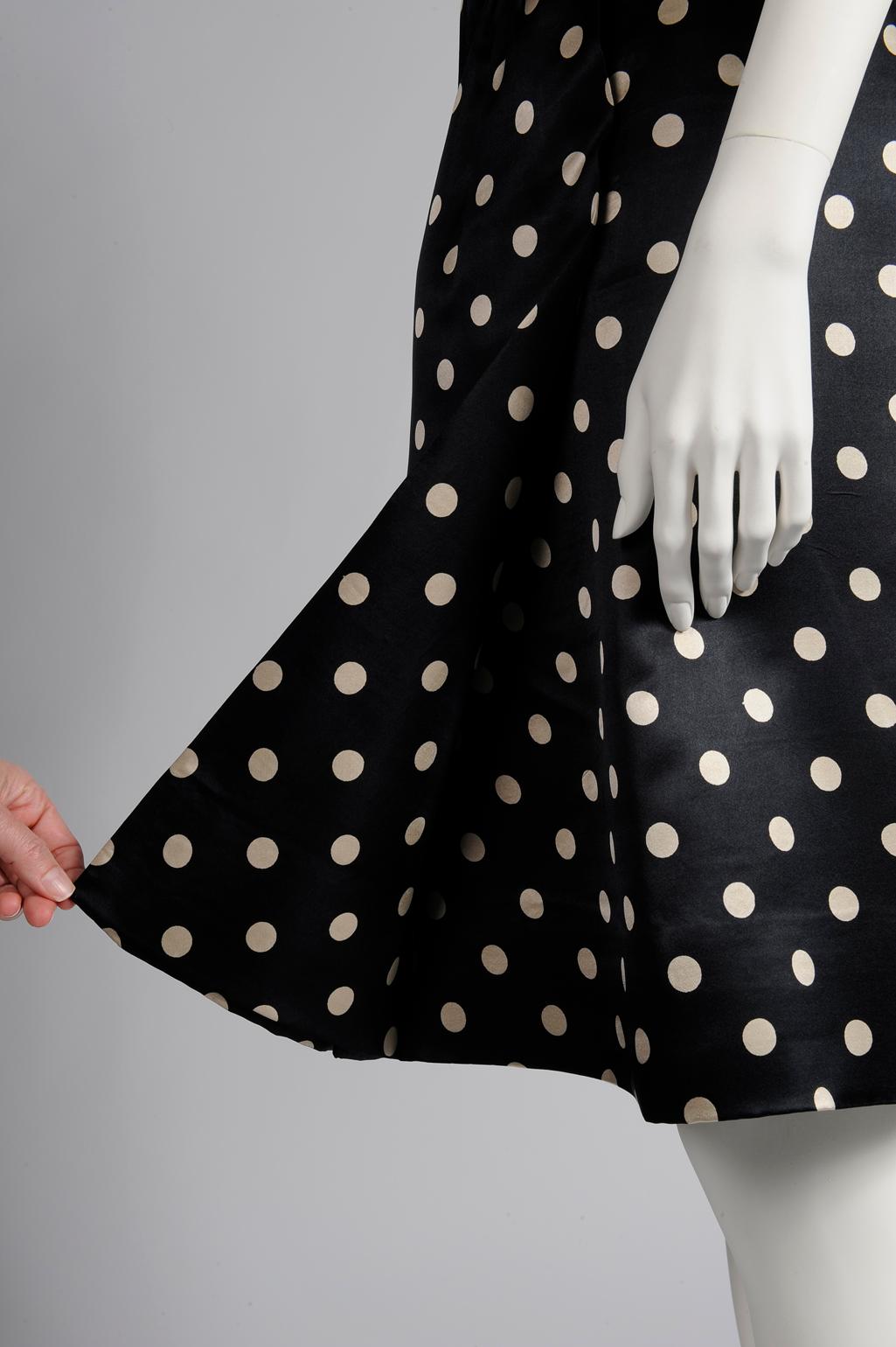 Nina Ricci Haute Couture - Ensemble robe et manteau à pois  en vente 4