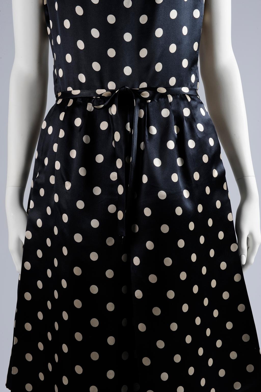 Nina Ricci Haute Couture Polka Dot Dress and Coat Ensemble For Sale at ...