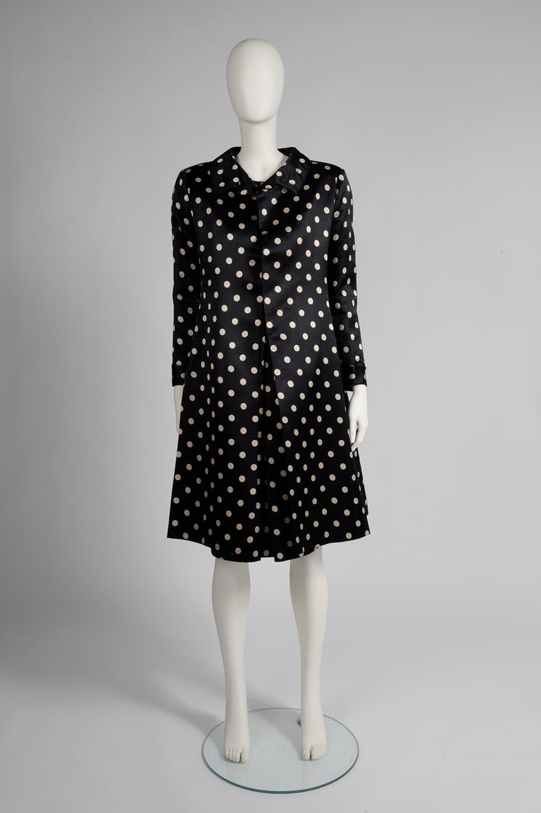 Nina Ricci Haute Couture Polka Dot Dress and Coat Ensemble at 1stDibs | nina  ricci polka dot dress, polka dot coat, j crew polka dot dress