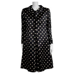 Nina Ricci Haute Couture Polka Dot Dress & Coat Ensemble