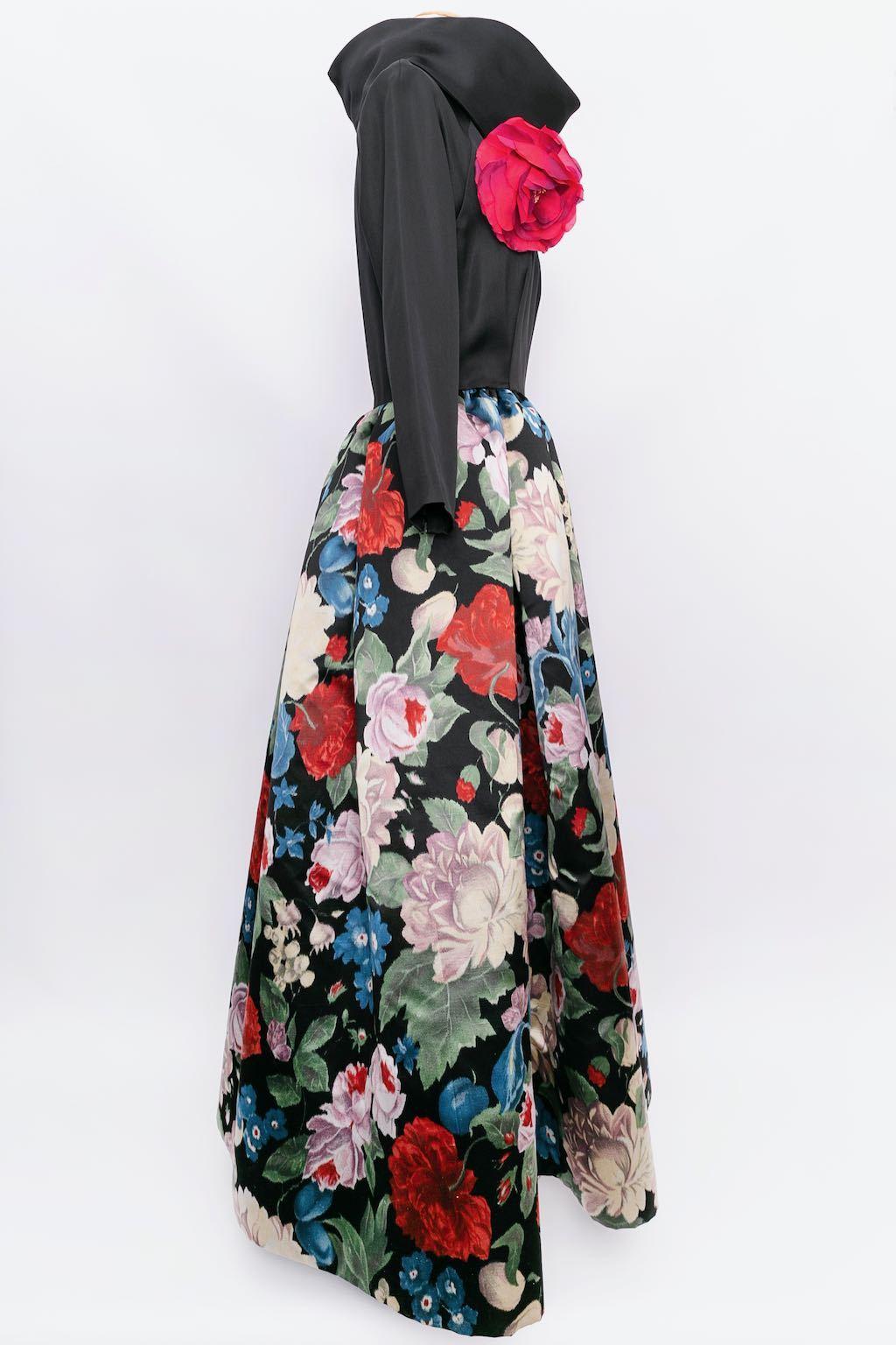 Women's Nina Ricci Haute Couture Tailor-Made Silk Dress, Autumn-Winter 1992/93 For Sale