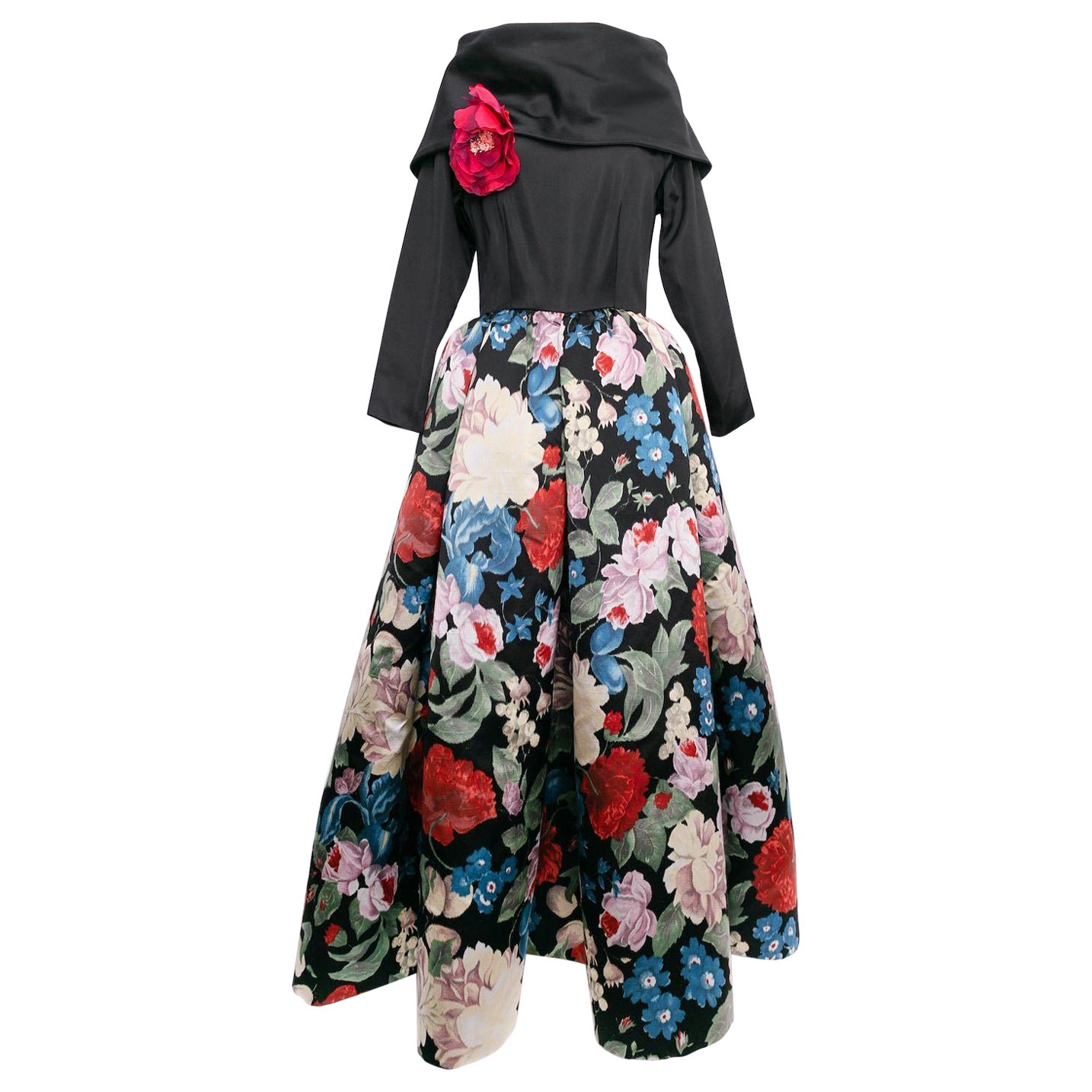 Nina Ricci Haute Couture Seidenkleid, maßgeschneidert, Herbst-Winter 1992/93