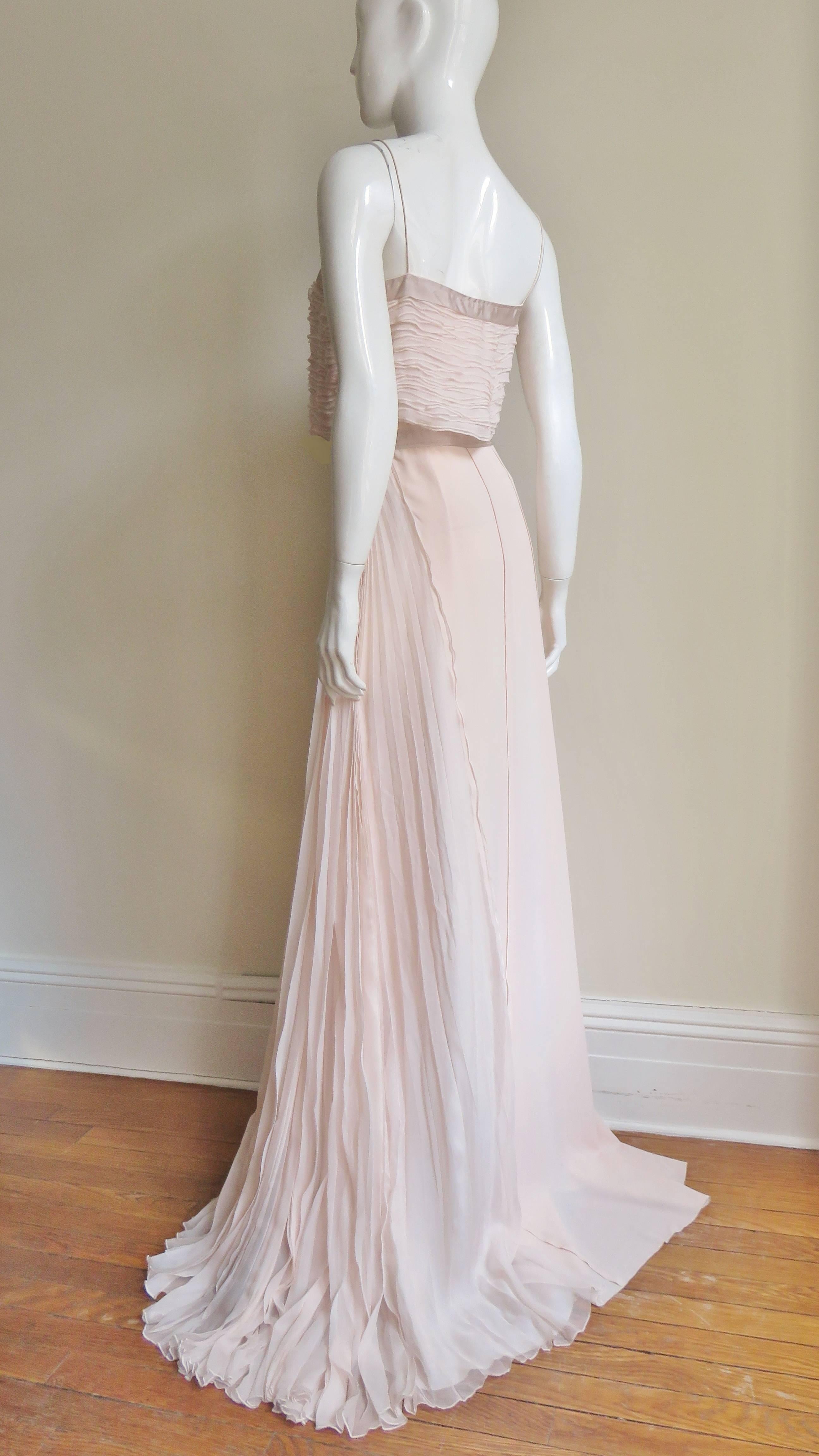 Nina Ricci New Pink Silk Detailed Gown 1