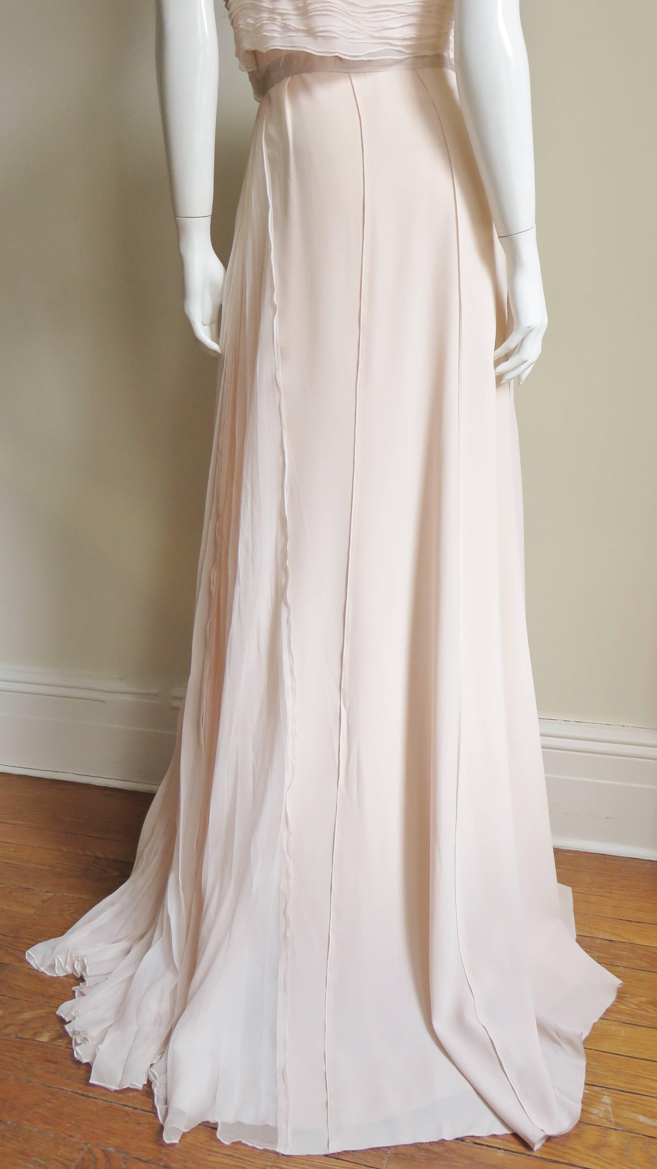 Nina Ricci New Pink Silk Detailed Gown 4