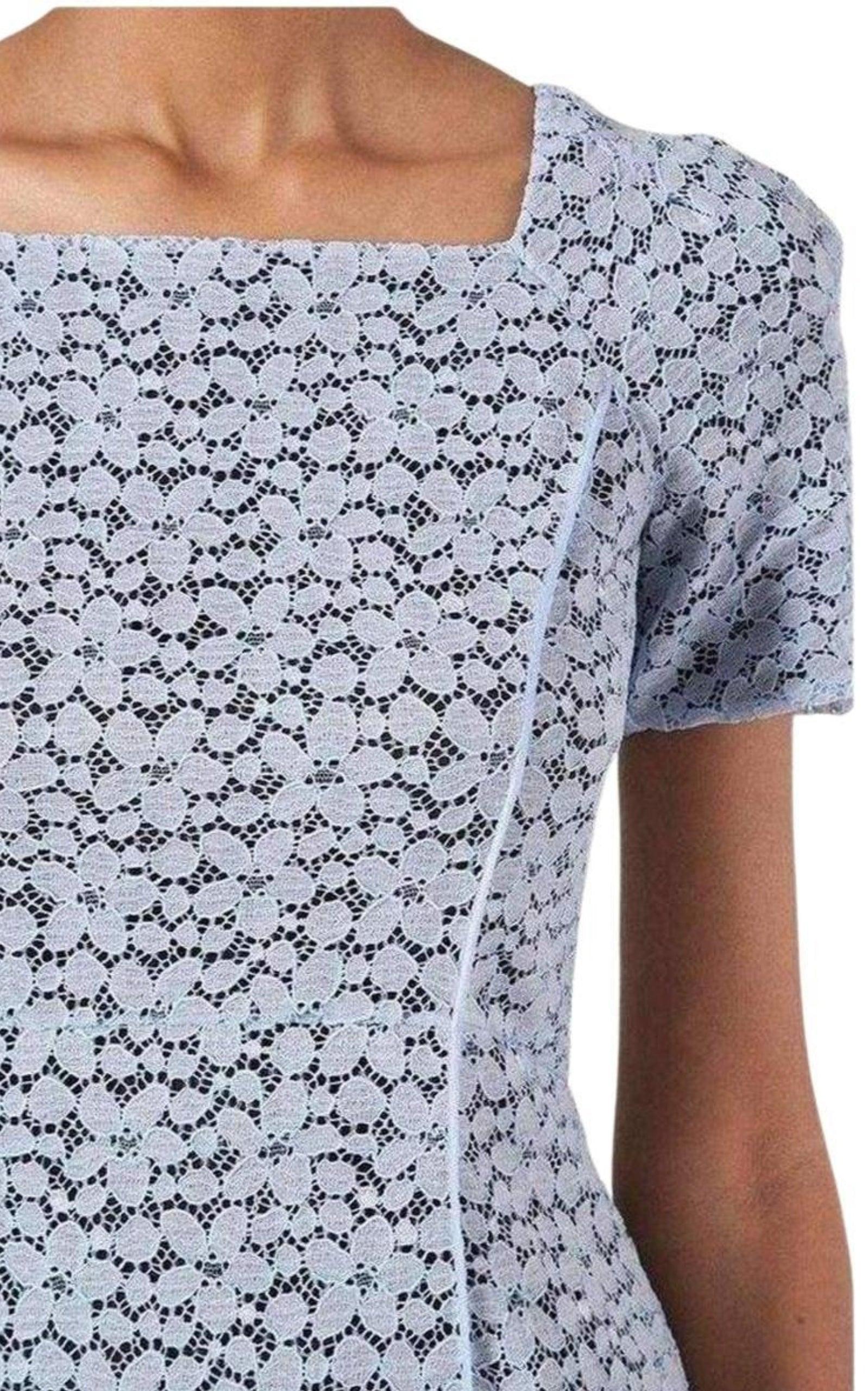 Donna New Nina Ricci Abito aderente con manica al gomito in pizzo FR 42 in vendita