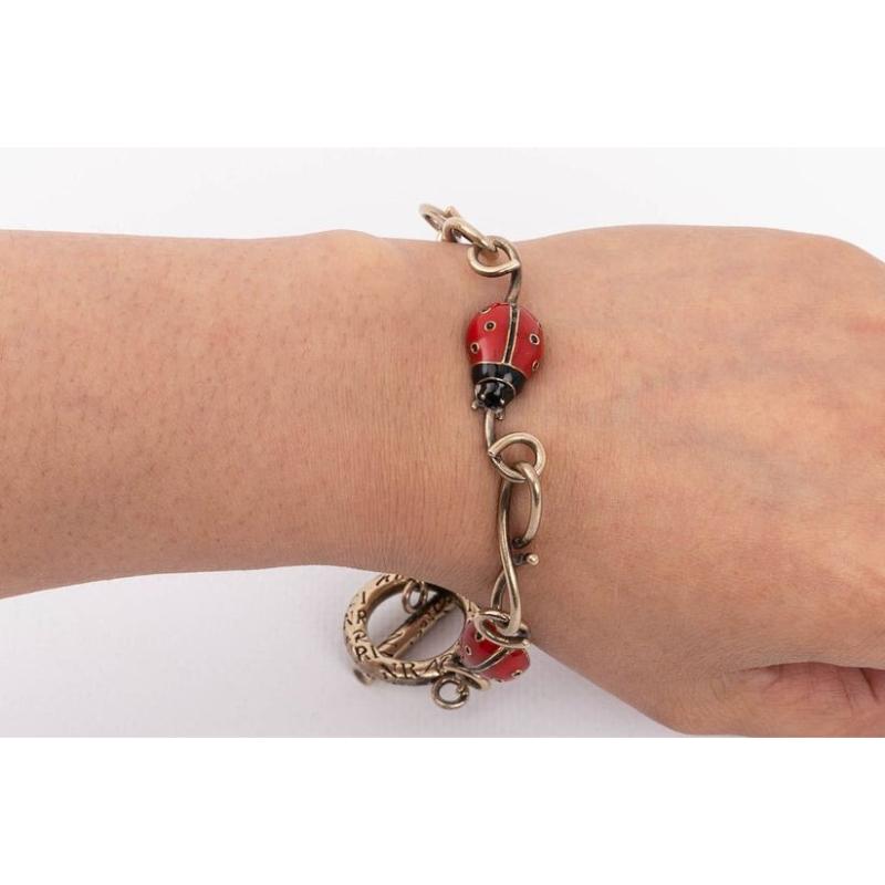 Nina Ricci Ladybug Bracelet In Excellent Condition For Sale In SAINT-OUEN-SUR-SEINE, FR