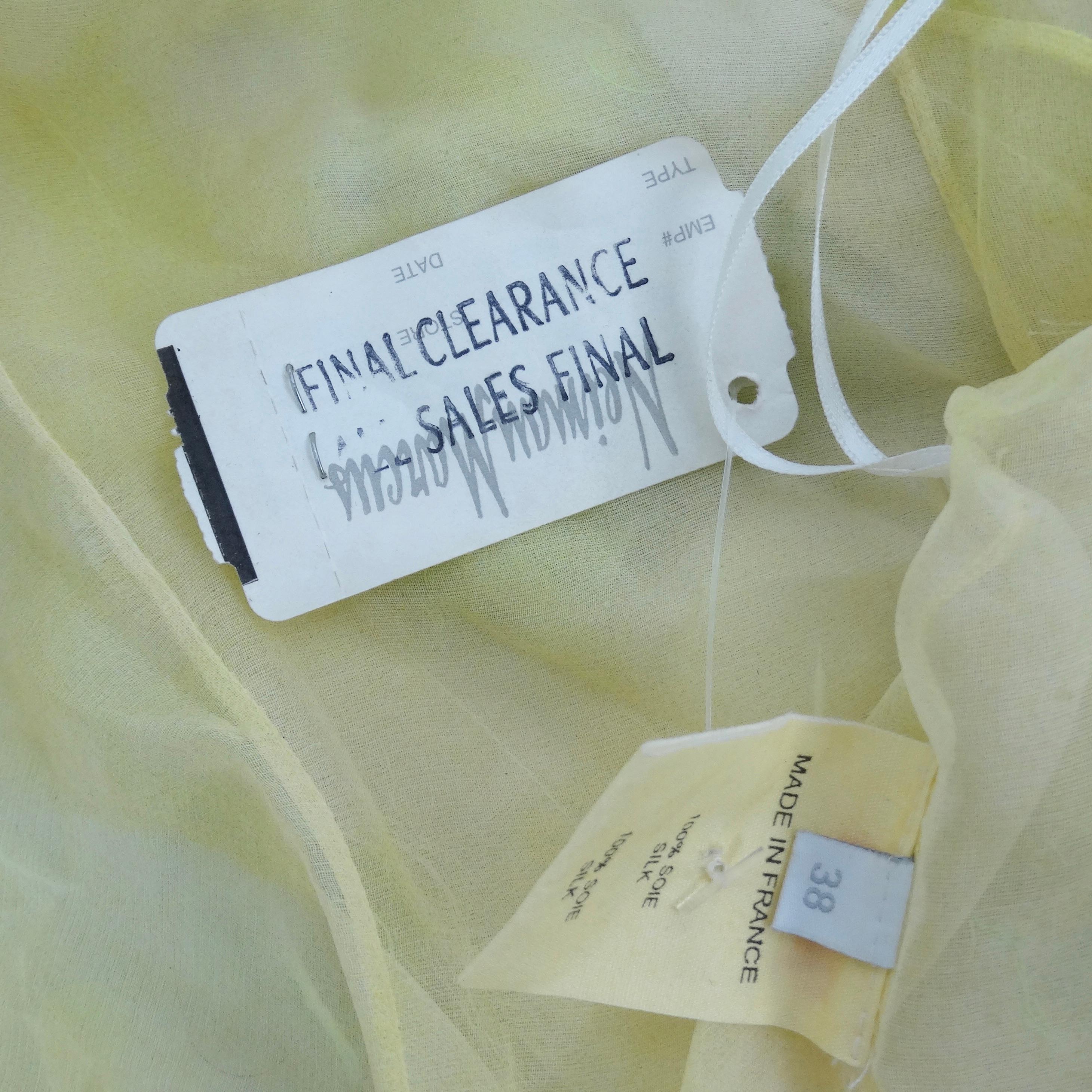 Nina Ricci - Veste jaune et verte rare « L'Air du Temps » en vente 7