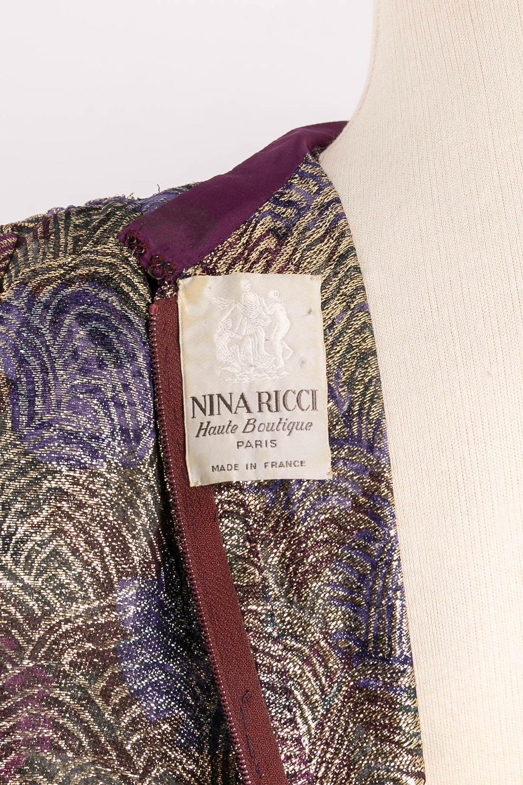 Nina Ricci Lamé Dress, Size 36FR For Sale 6