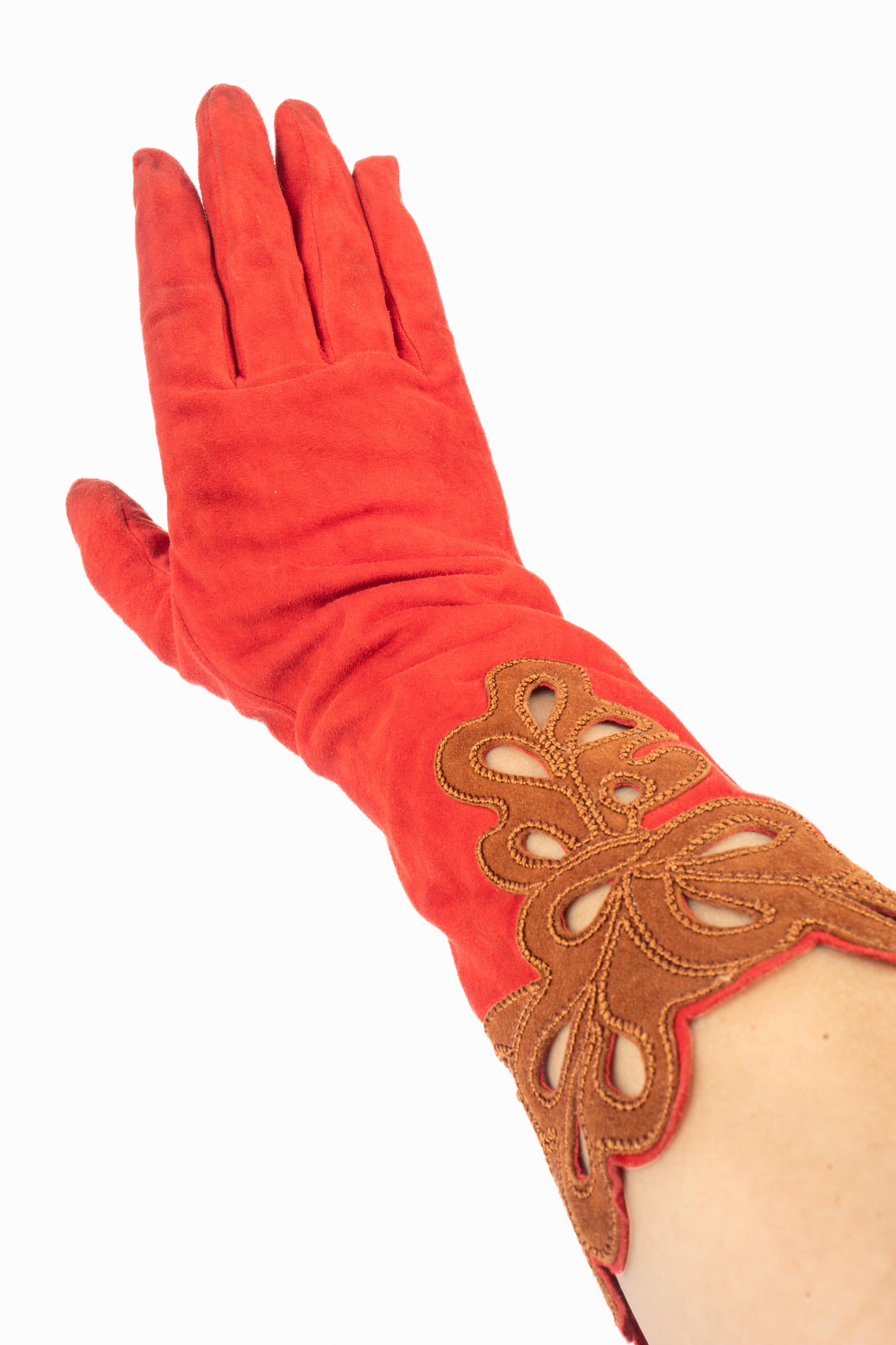 Gants en cuir Nina Ricci en vente 1