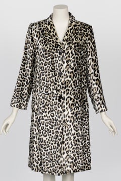 Nina Ricci Cappotto in velluto di seta con stampa leopardo P/E 2017