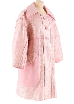 Nina Ricci Light Pink Organza-coated Lame Coat - Size US 10