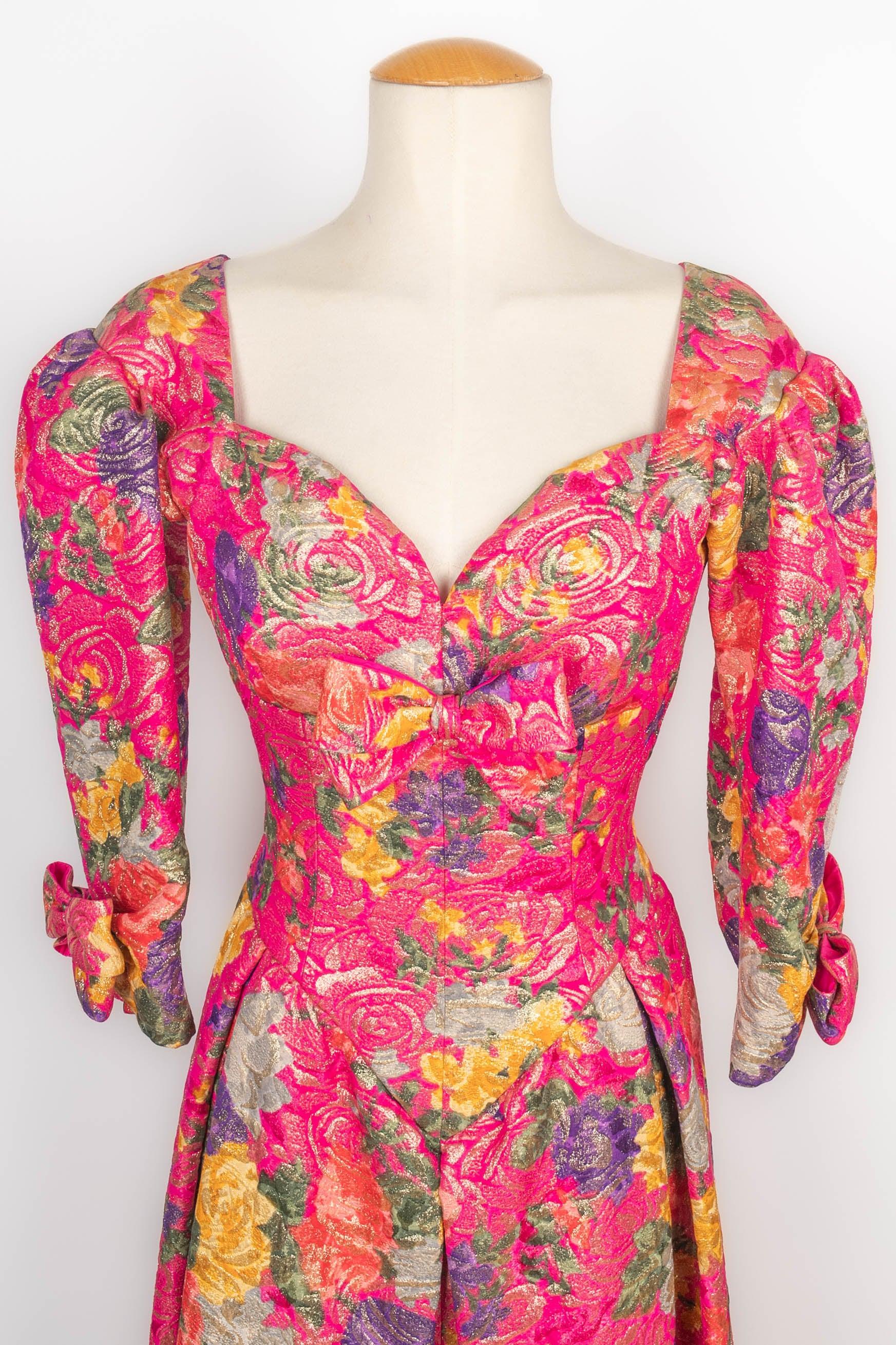 Women's Nina Ricci Long Jacquard Dress Haute Couture