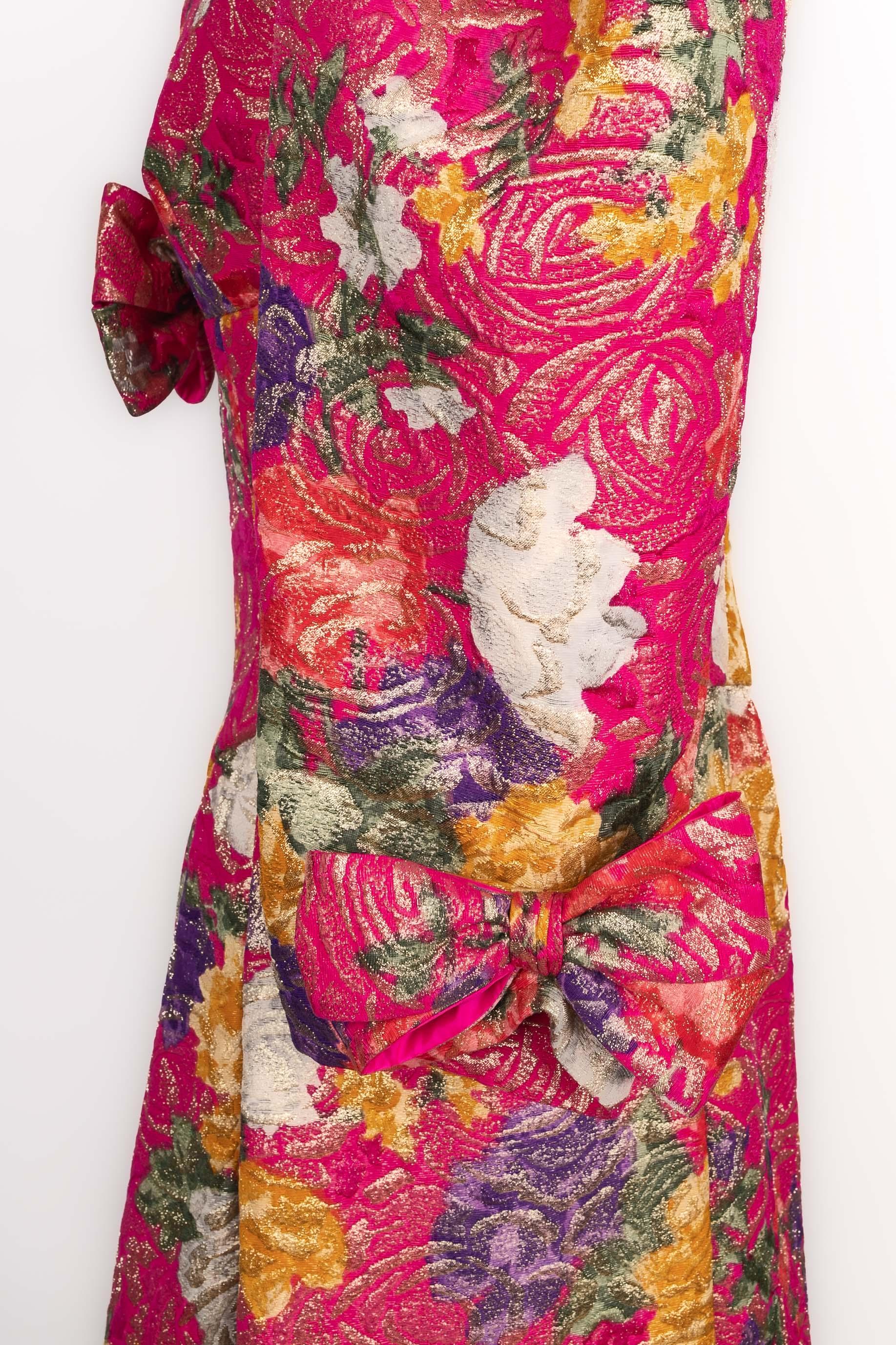 Nina Ricci Long Jacquard Dress Haute Couture 2