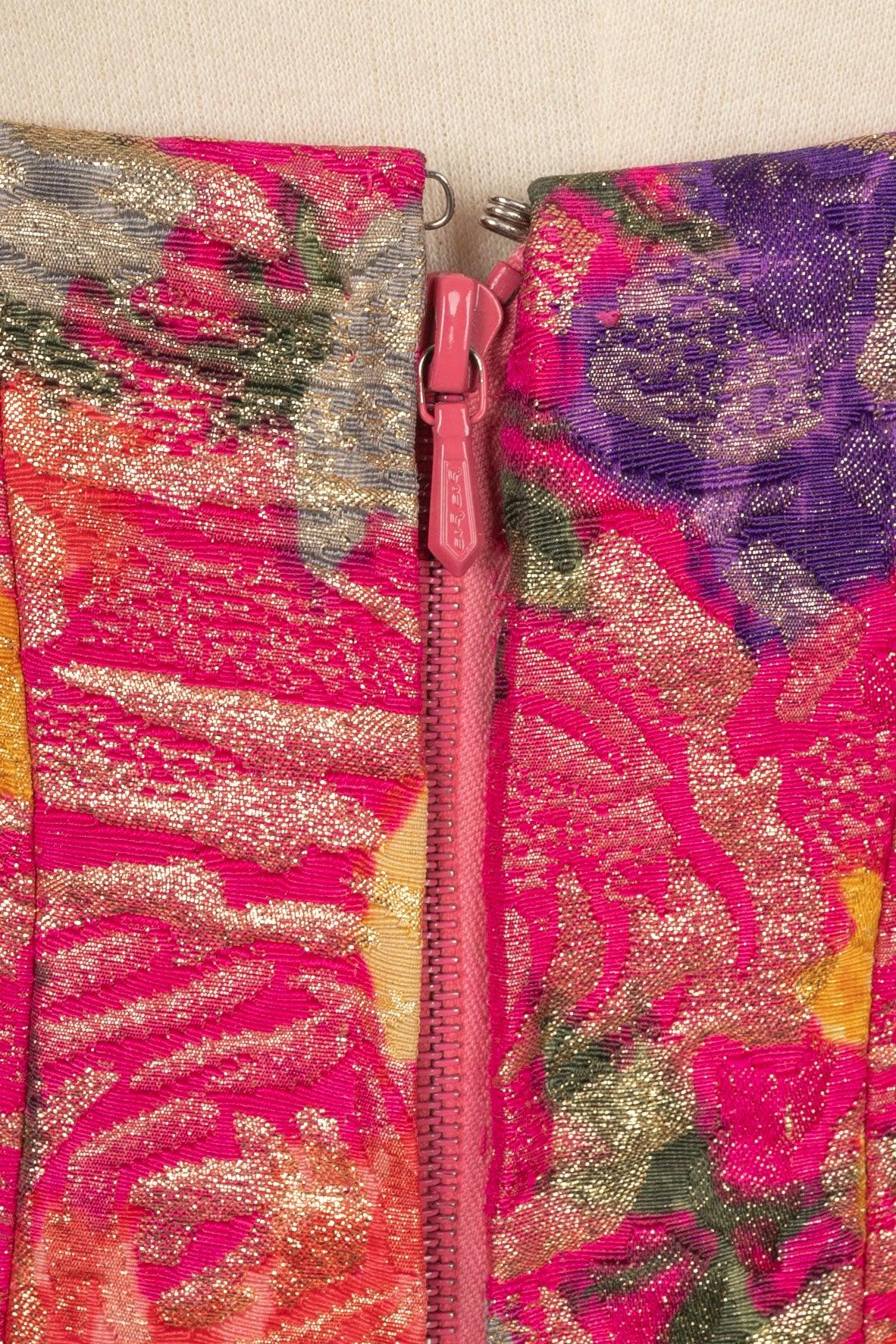 Nina Ricci Long Jacquard Dress Haute Couture 3