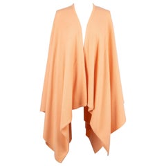 Poncho de cachemira naranja Nina Ricci