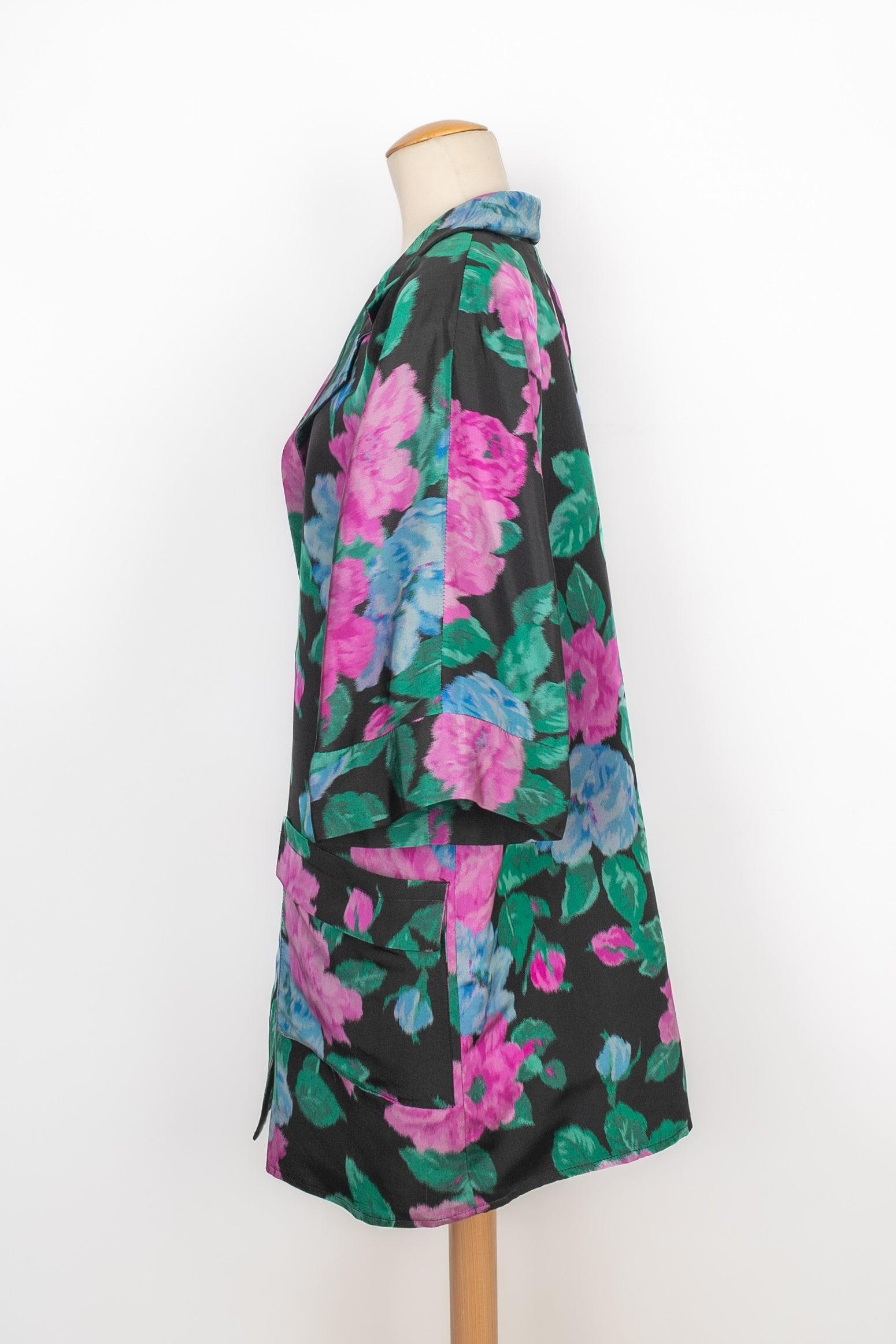 Donna Nina Ricci Cappotto in seta a fiori oversize in vendita