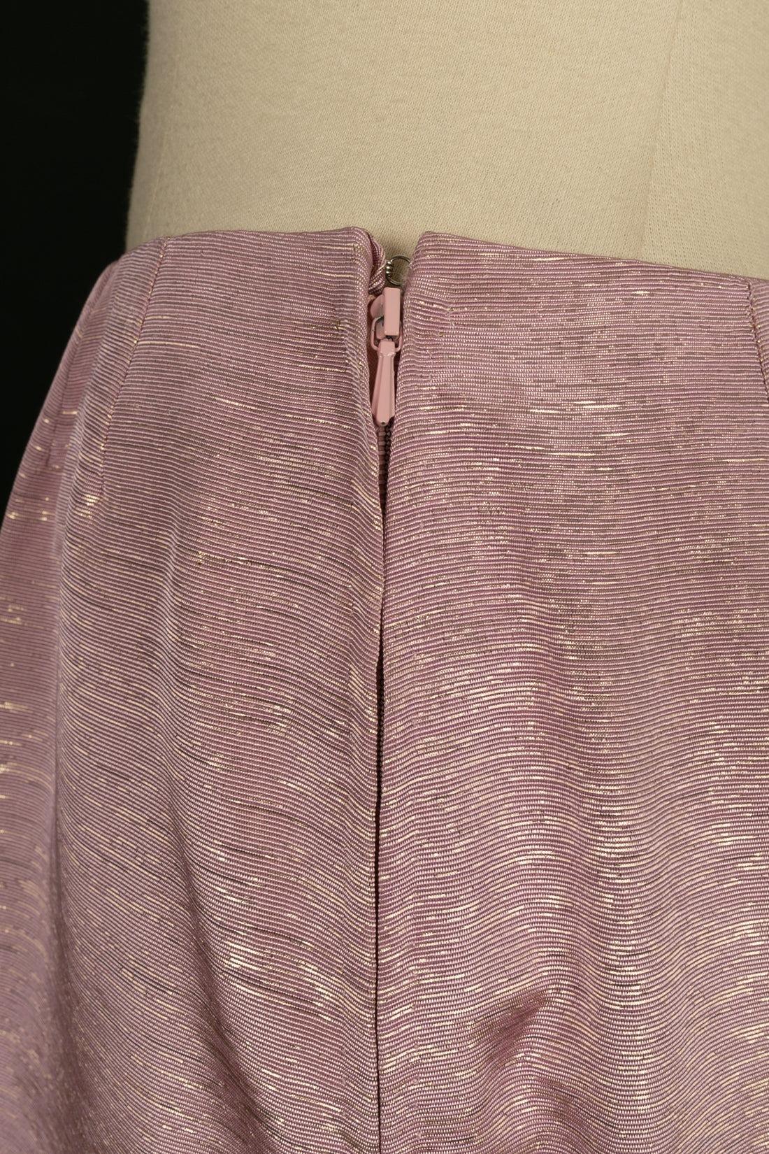 Women's Nina Ricci Pants in Iridescent Pink Taffeta For Sale