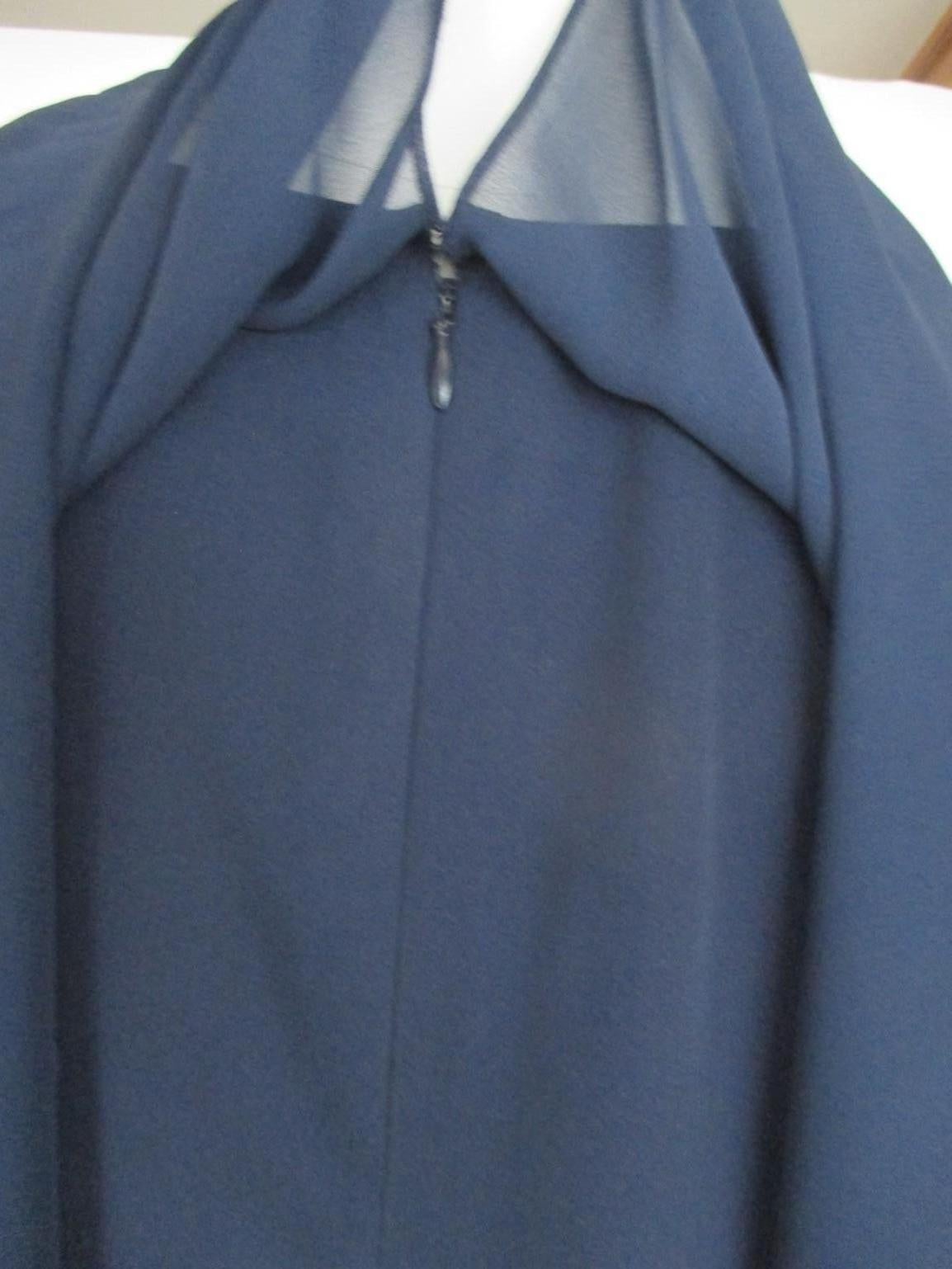 Nina Ricci Paris blue cocktail dress For Sale 2