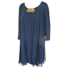 Nina Ricci - Robe de cocktail bleue de Paris