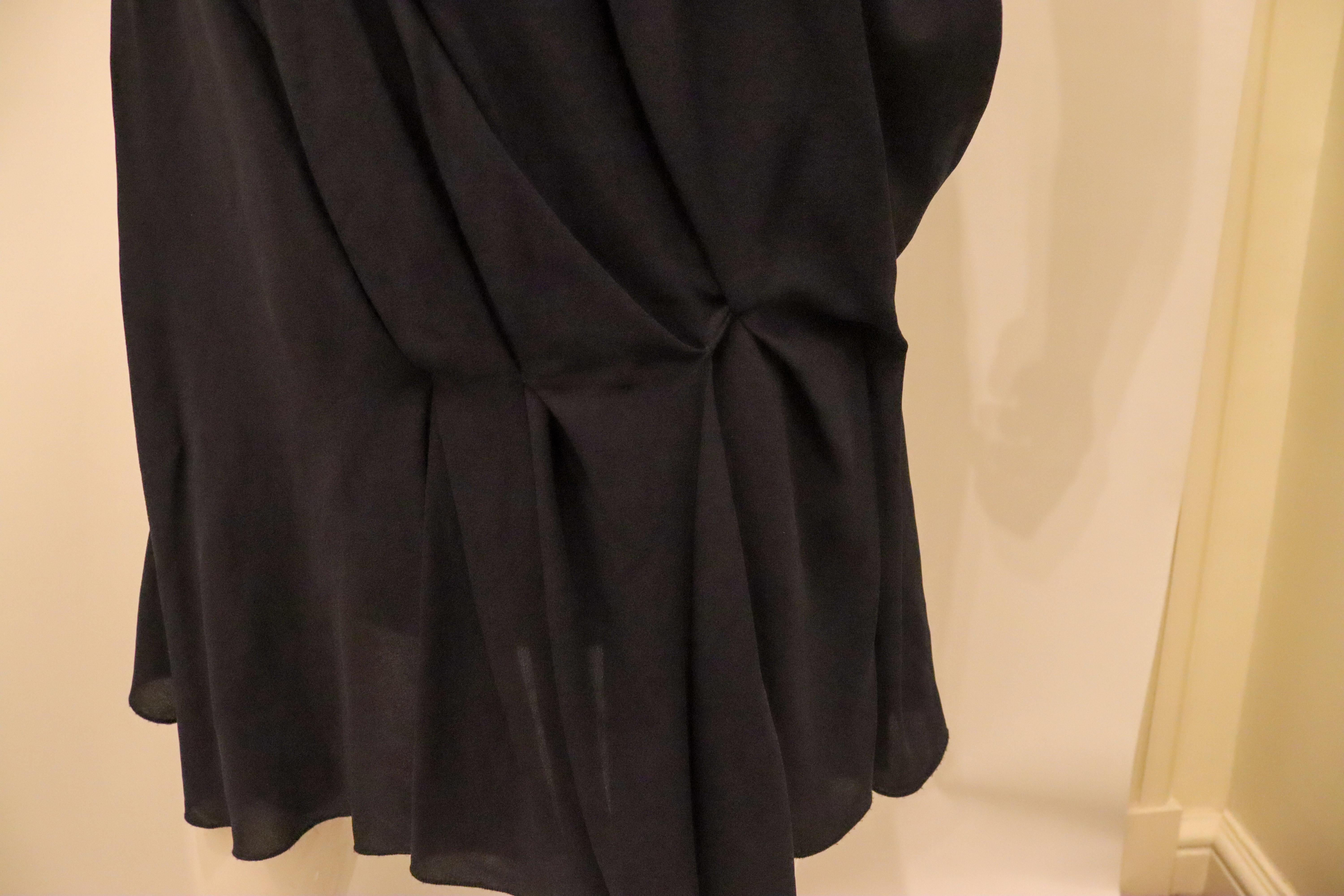 Women's Nina Ricci Paris Blue Silk Dress For Sale