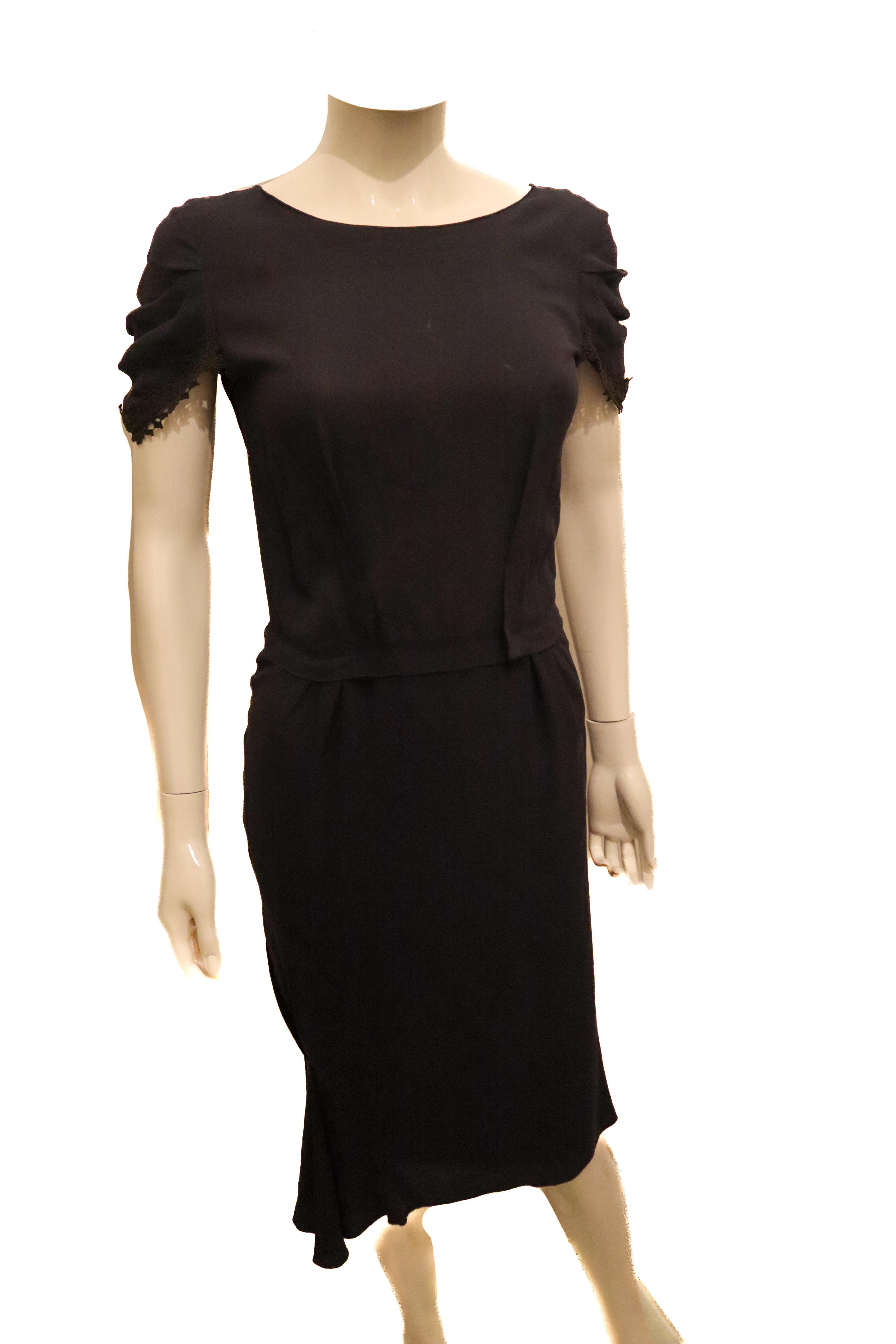 Nina Ricci Paris Blue Silk Dress For Sale 2