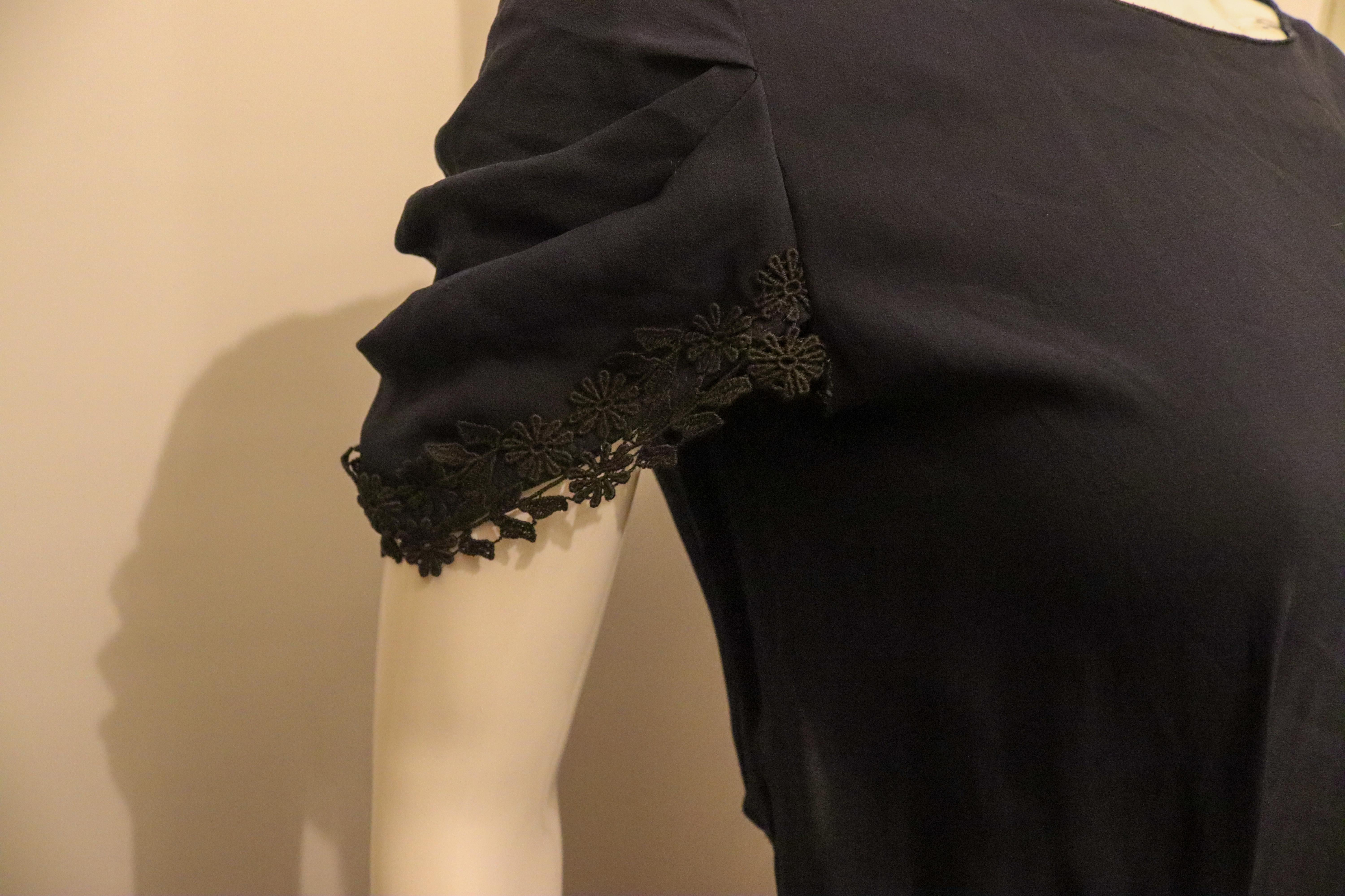 Nina Ricci Paris Blue Silk Dress For Sale 4