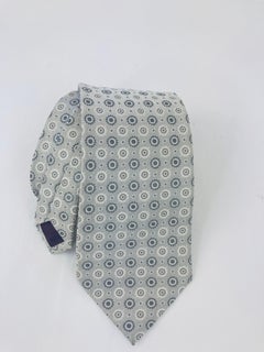 Nina Ricci Paris France Medallions Silk Dress Neck Tie Luxury