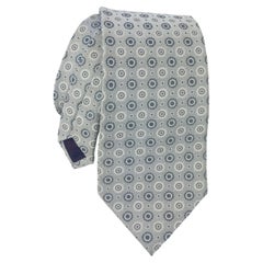 Nina Ricci Paris France Medallions Silk Dress Neck Tie Luxury