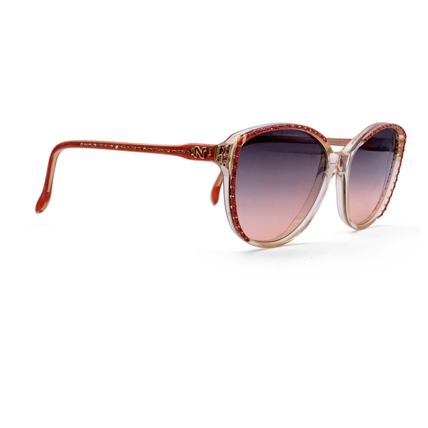 Nina Ricci Paris Vintage Mint Women Sunglasses Rhinestones 1734-CLO In Excellent Condition In Rome, Rome