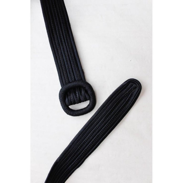 Nina Ricci passementerie belt‎ Black Wide Waist Belt with Tassels Nina Ricci Passementerie Belt For Sale at 1stDibs main image 3