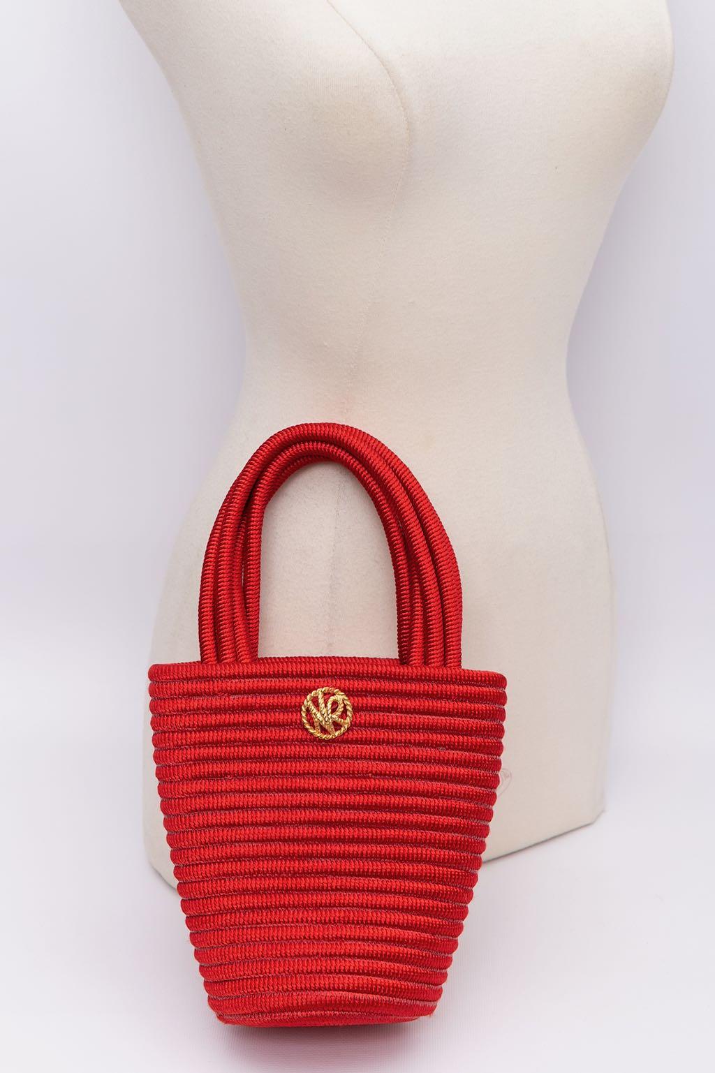 Passementerie Rote Tasche von Nina Ricci im Angebot 6