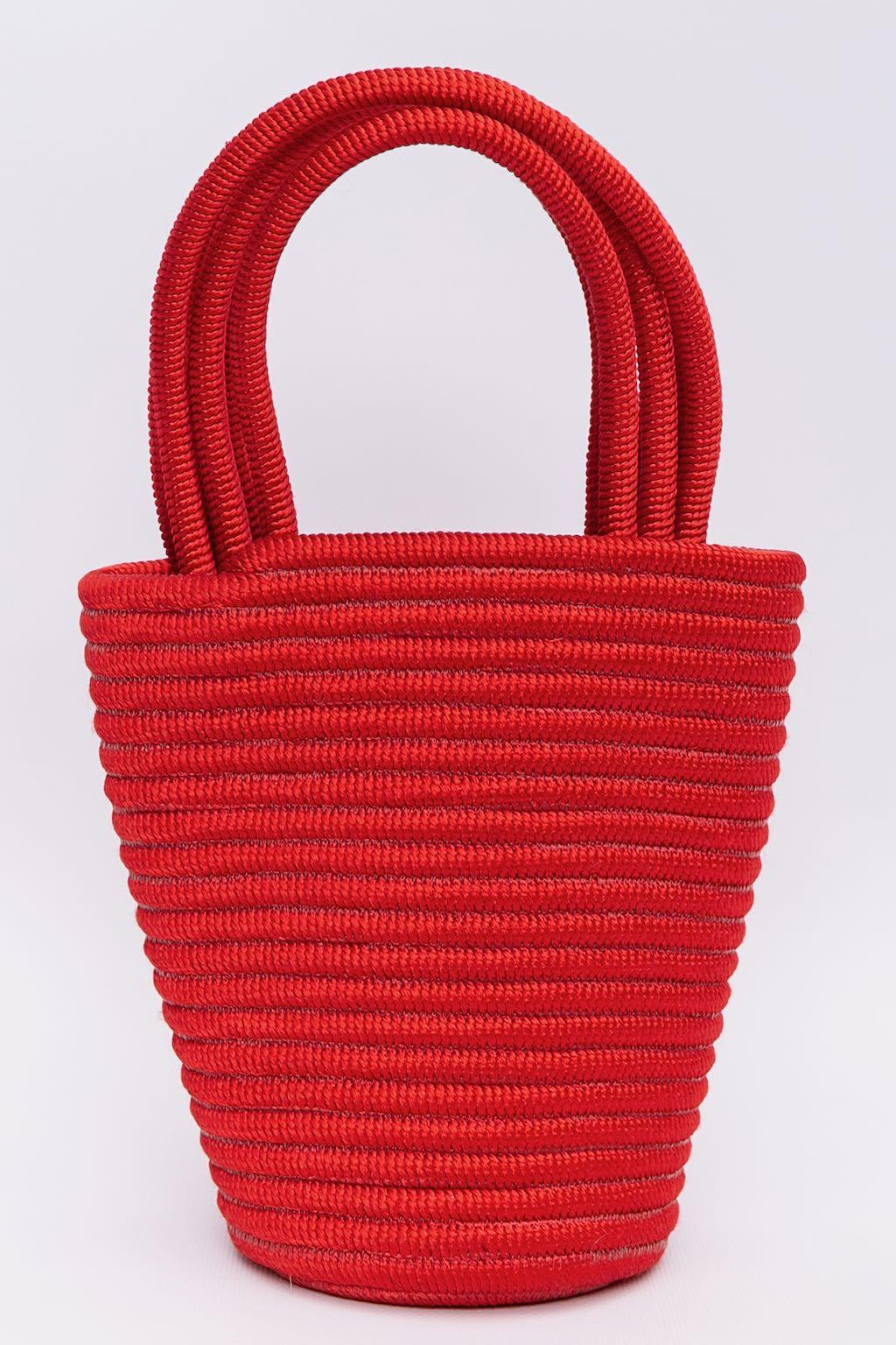 Passementerie Rote Tasche von Nina Ricci im Zustand „Hervorragend“ im Angebot in SAINT-OUEN-SUR-SEINE, FR