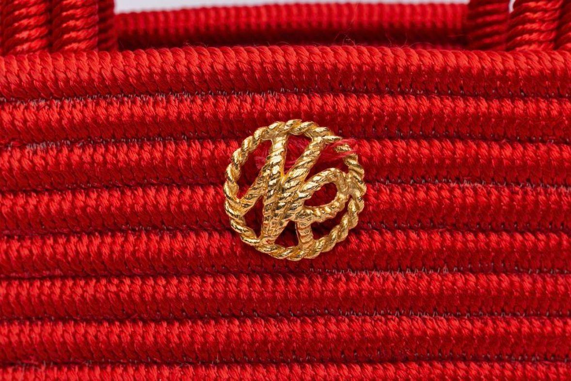 Passementerie Rote Tasche von Nina Ricci im Angebot 5