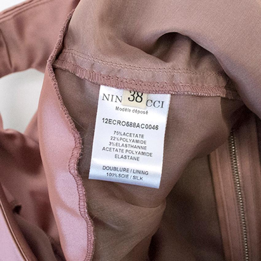 Women's Nina Ricci Pink Satin Look Dress US 6 For Sale
