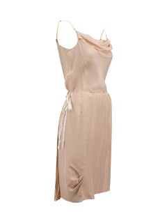 Nina Ricci Pink Silk Cowl Neck Back Tie Dress Size S