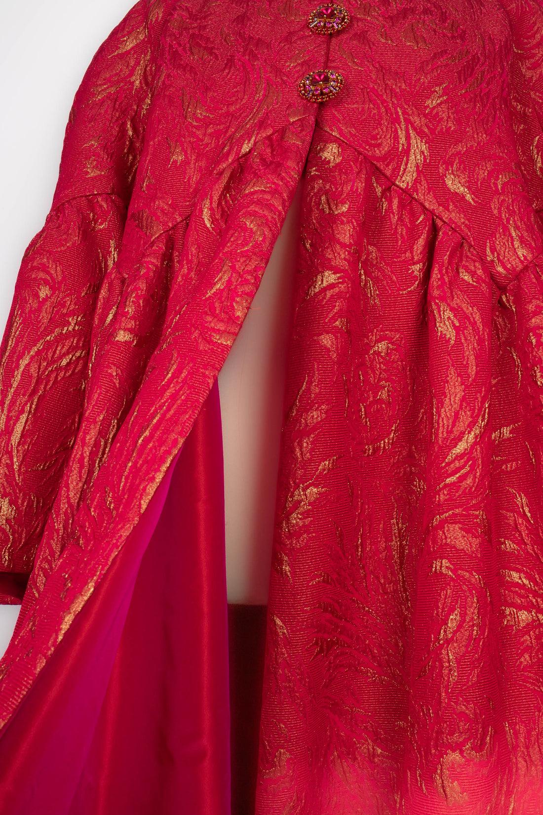 Nina Ricci manteau de théâtre rose haute couture en vente 6