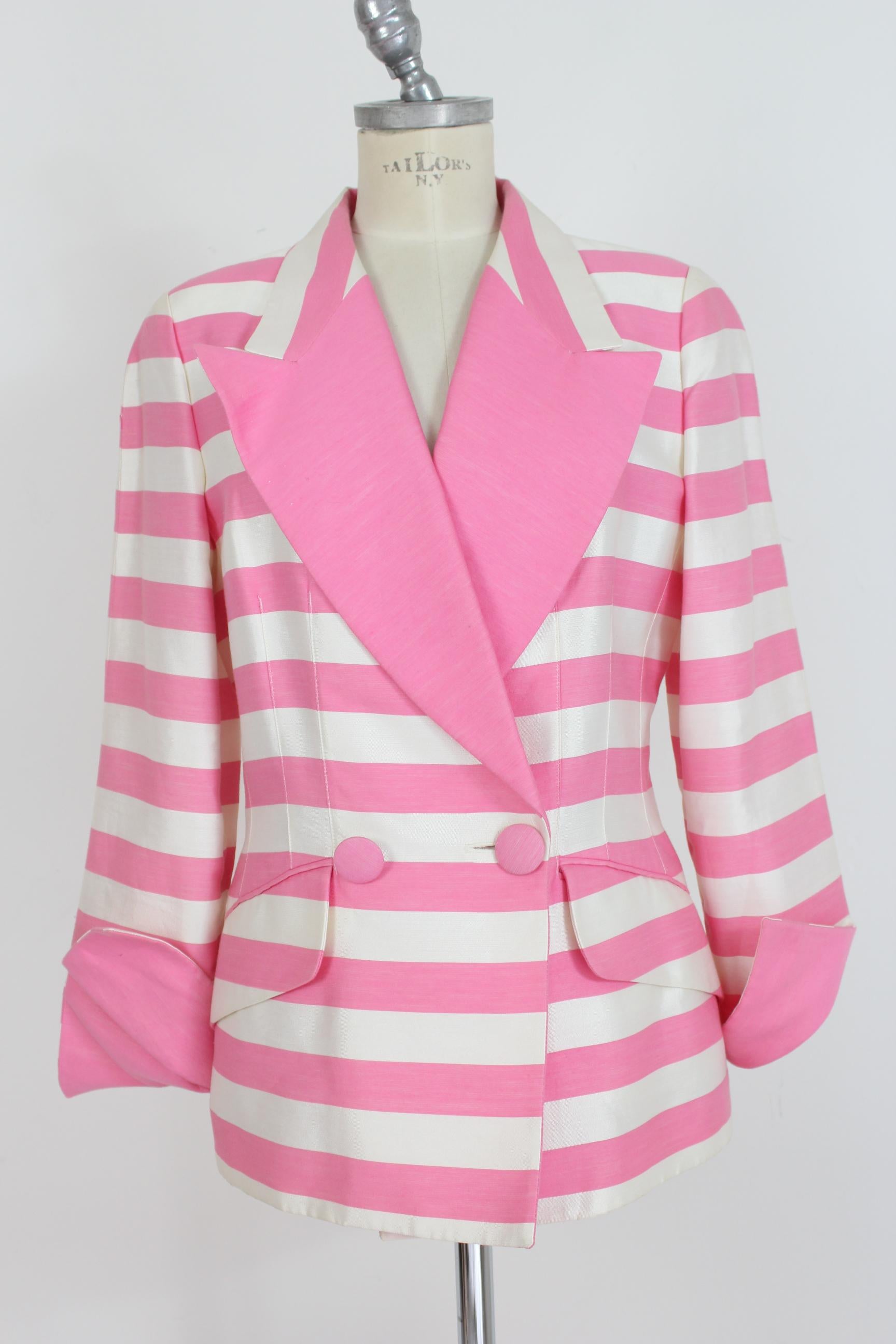pink pinstripe suit