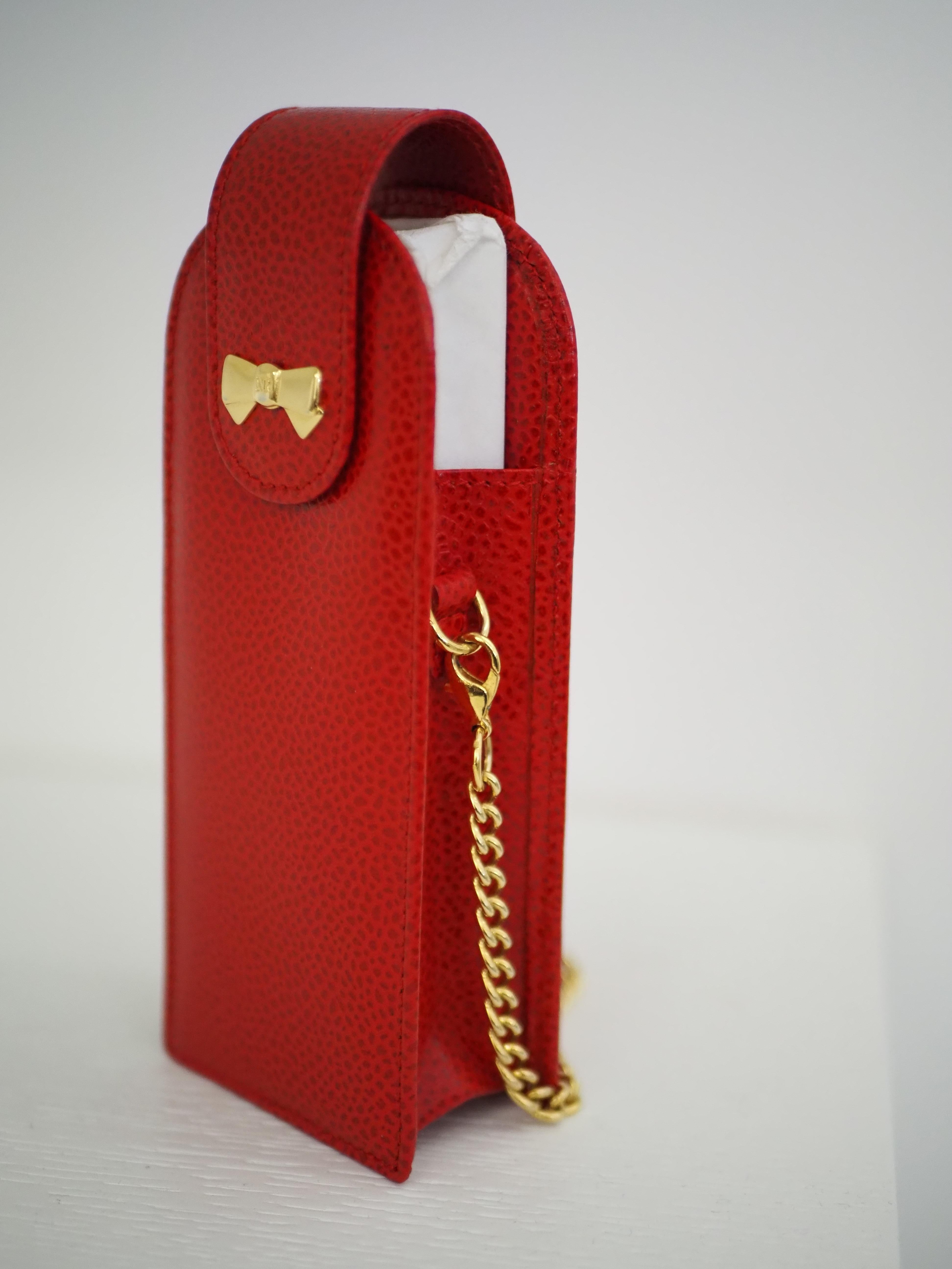 Nina Ricci - Petit sac à main rouge à bandoulière en vente 5