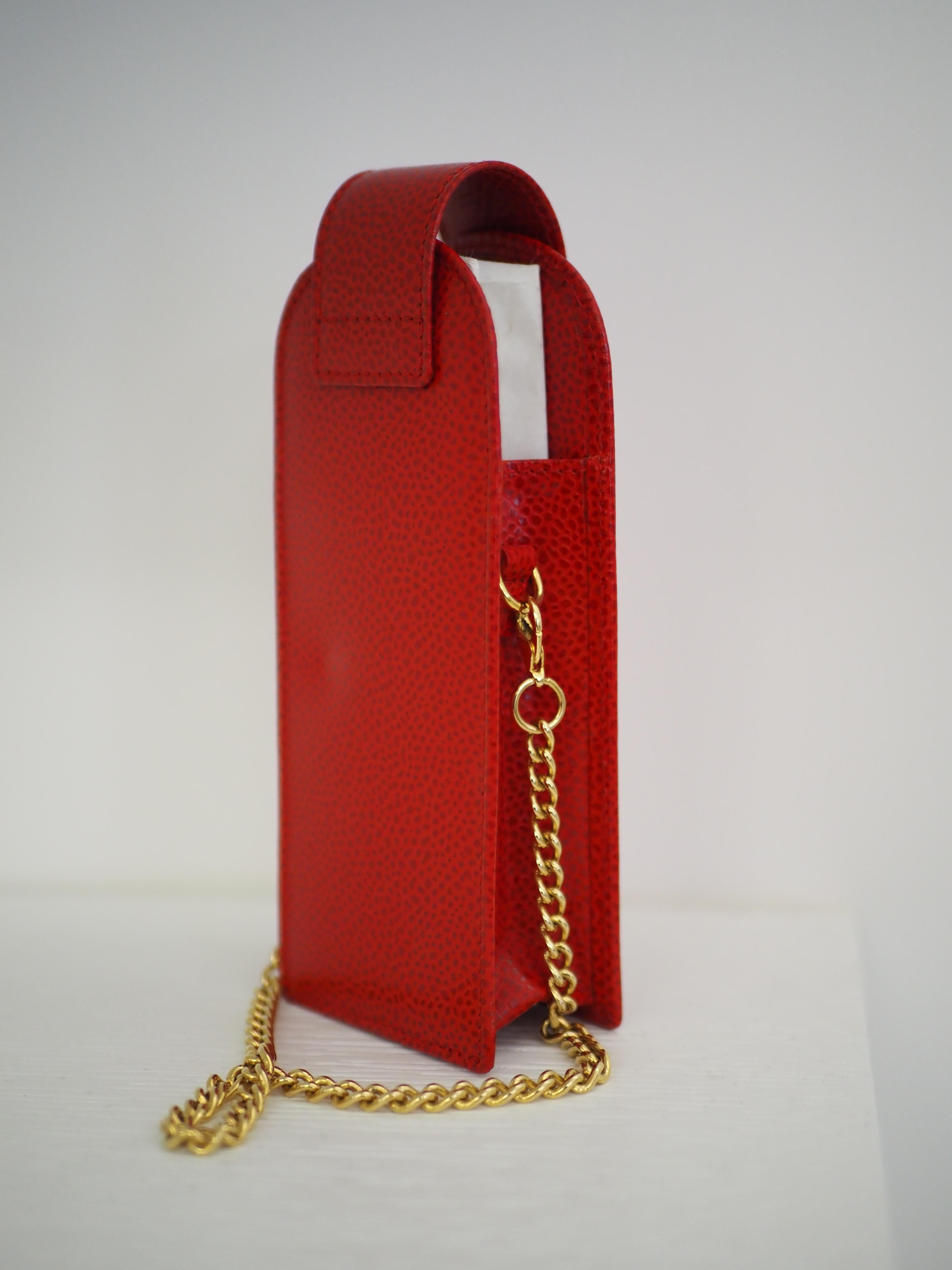 Nina Ricci - Petit sac à main rouge à bandoulière en vente 6