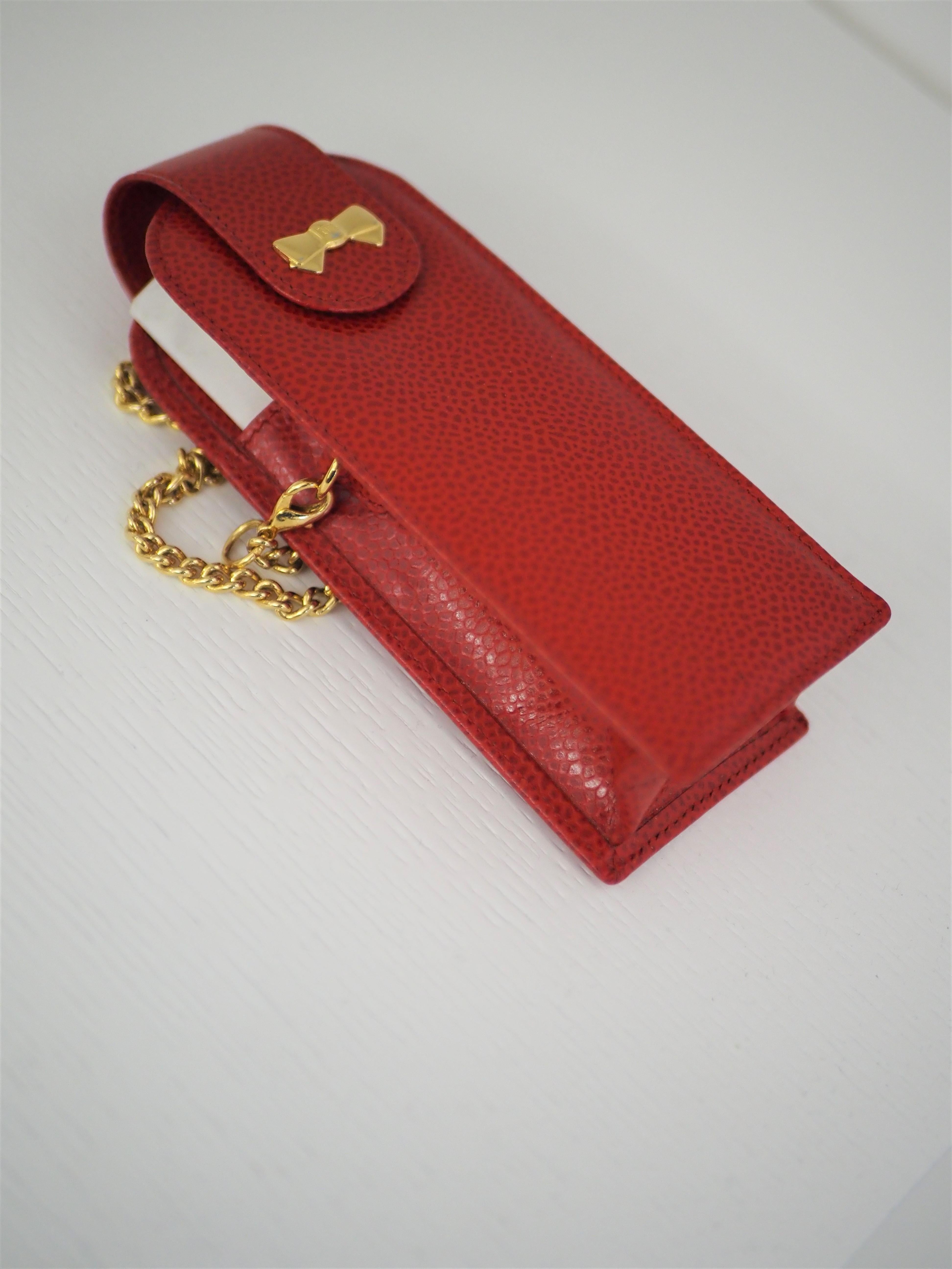 Nina Ricci red small shoulder bag handbag In Excellent Condition For Sale In Capri, IT