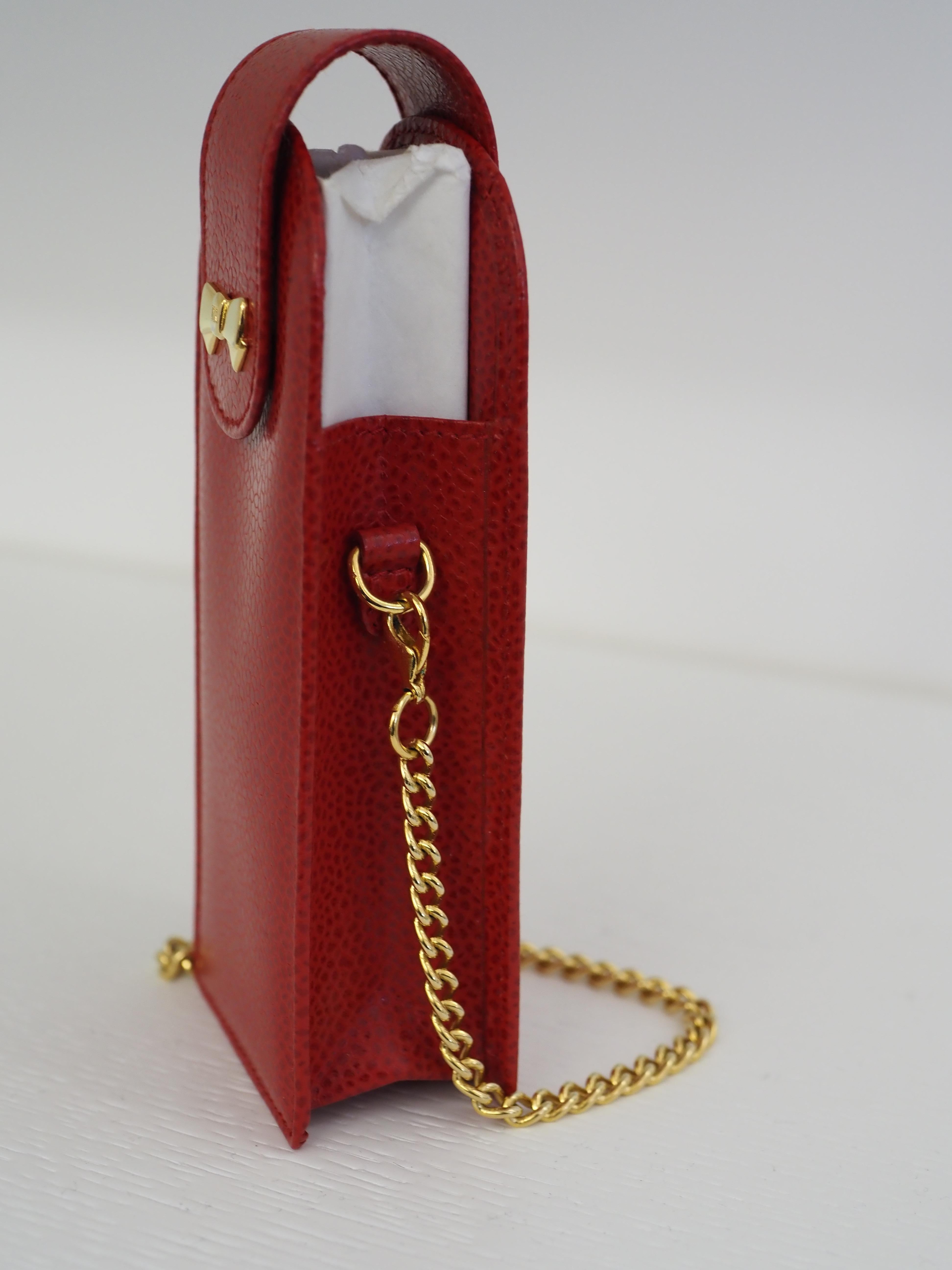 Nina Ricci - Petit sac à main rouge à bandoulière en vente 4