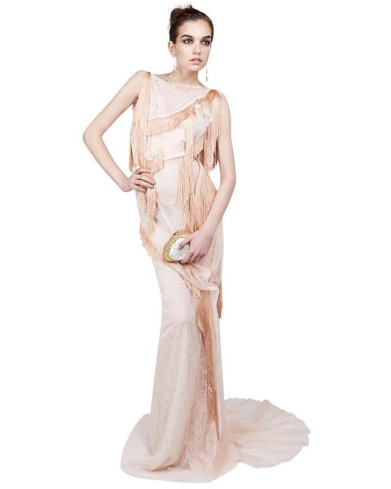 Nina Ricci Romantic Runway Lace Fringe 