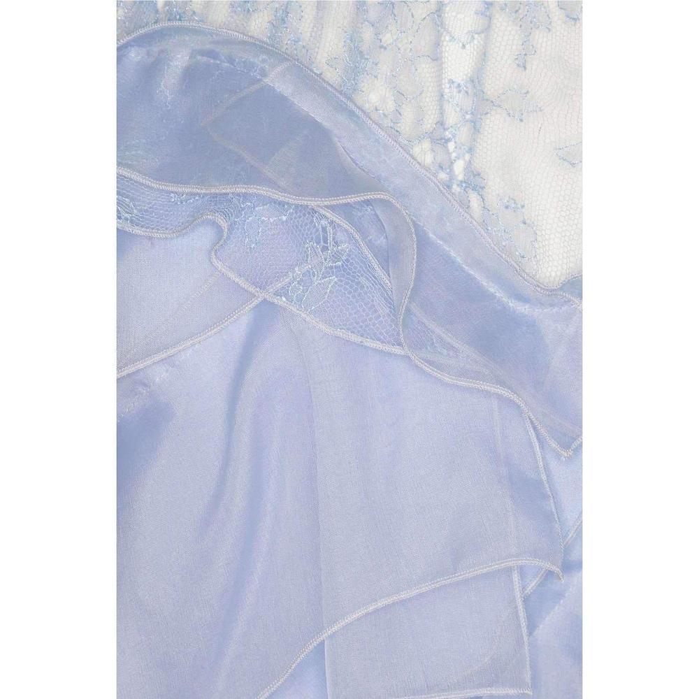 NINA RICCI Ruffle Lavender Silk Sleeveless Maxi Gown FR38 US 4-6 For Sale 1